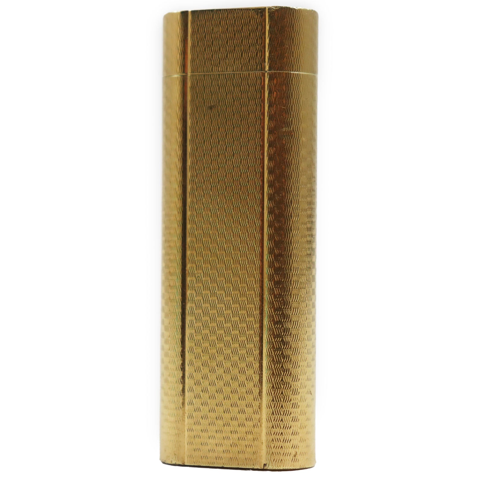 Cartier Oval Pattern Gas Lighter Gold