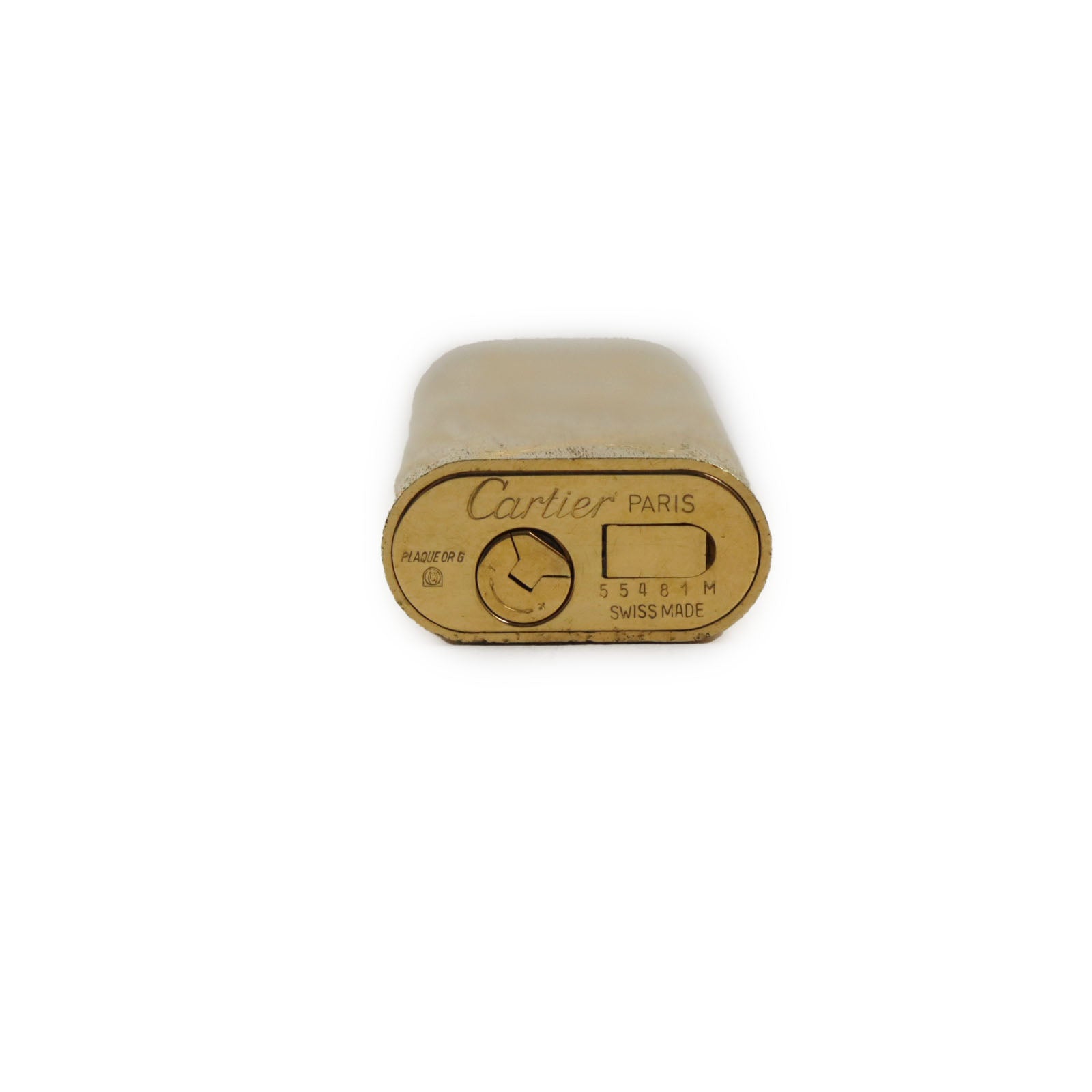 Cartier Oval Pattern Gas Lighter Gold