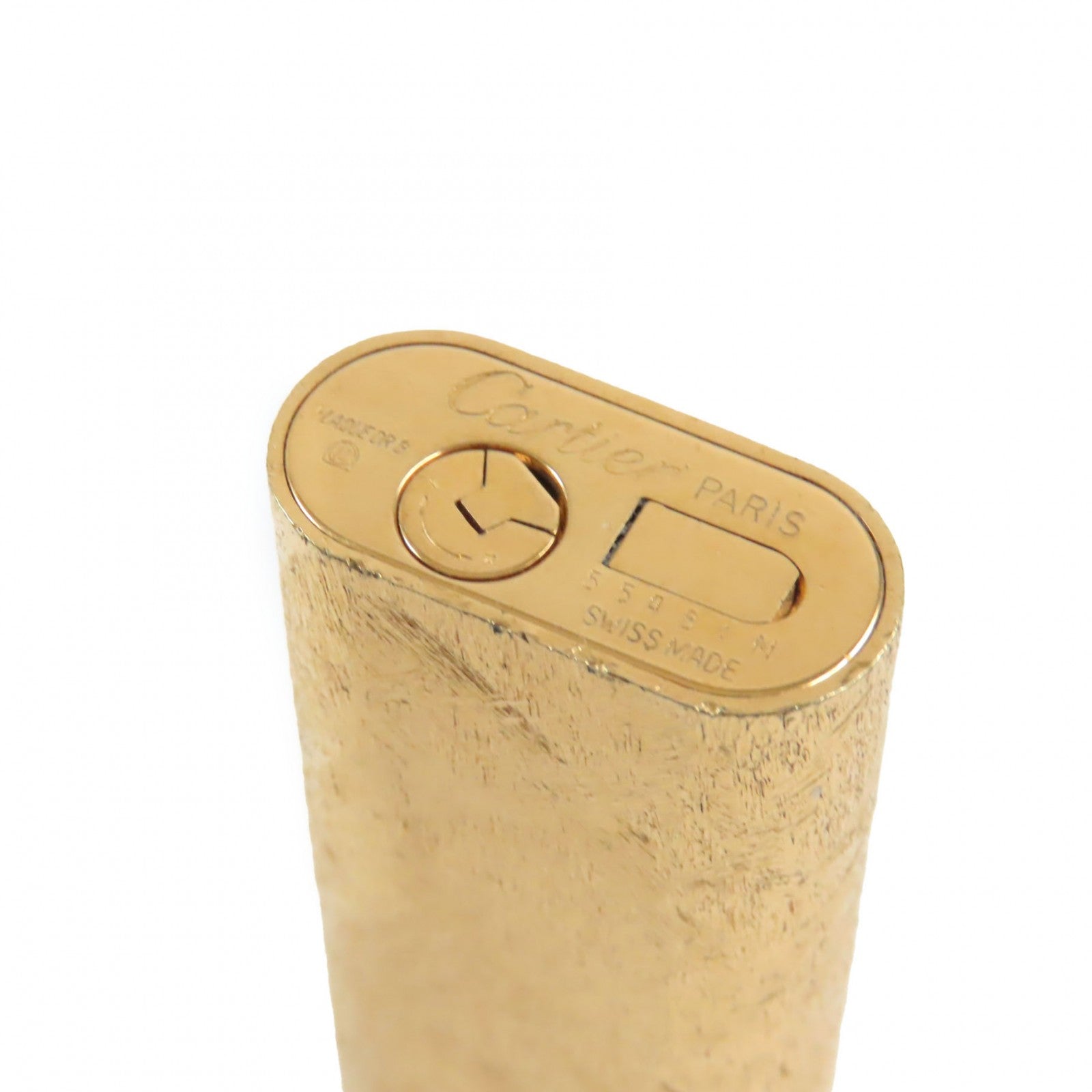 Cartier Oval Pattern Gas Lighter Gold