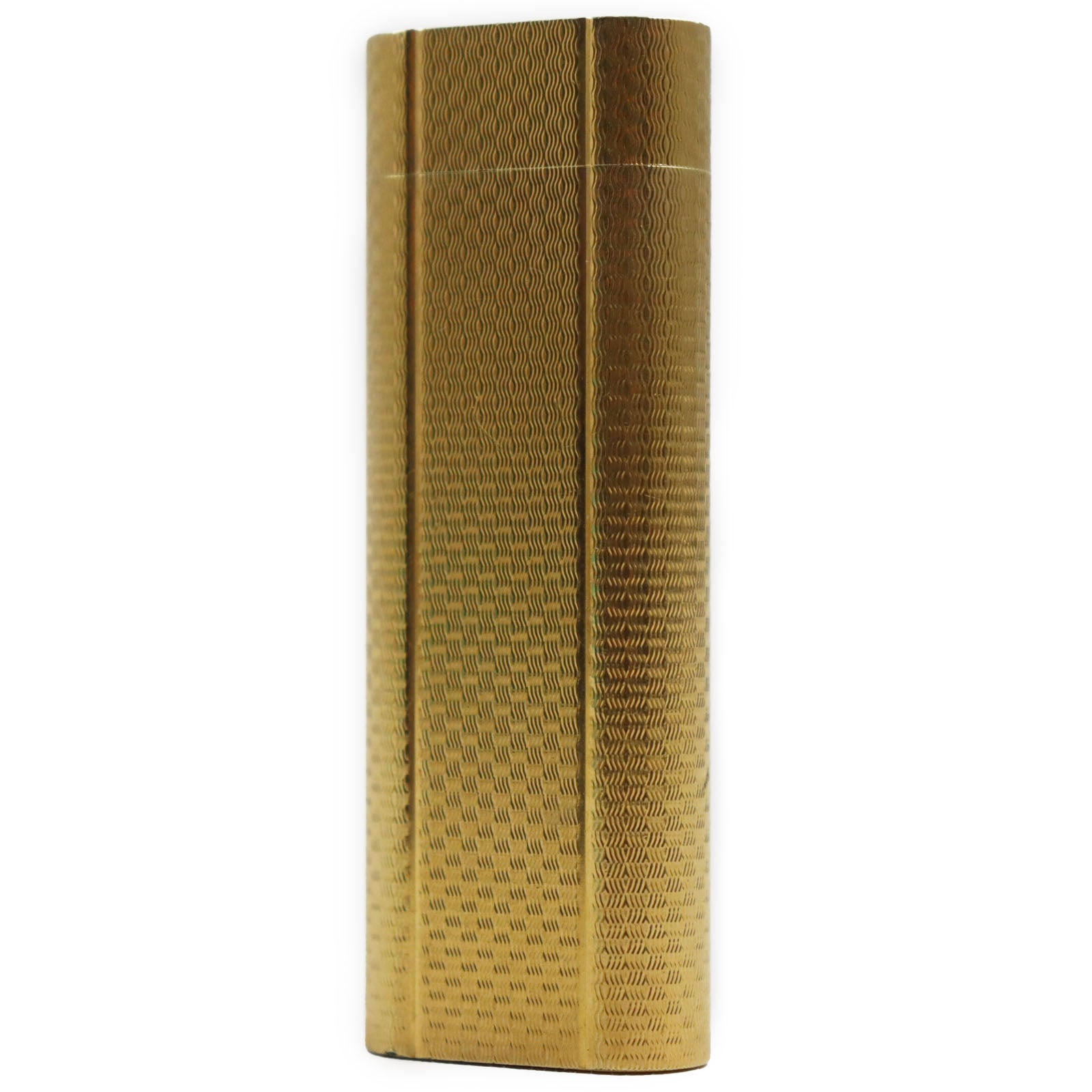 Cartier Oval Pattern Gas Lighter Gold