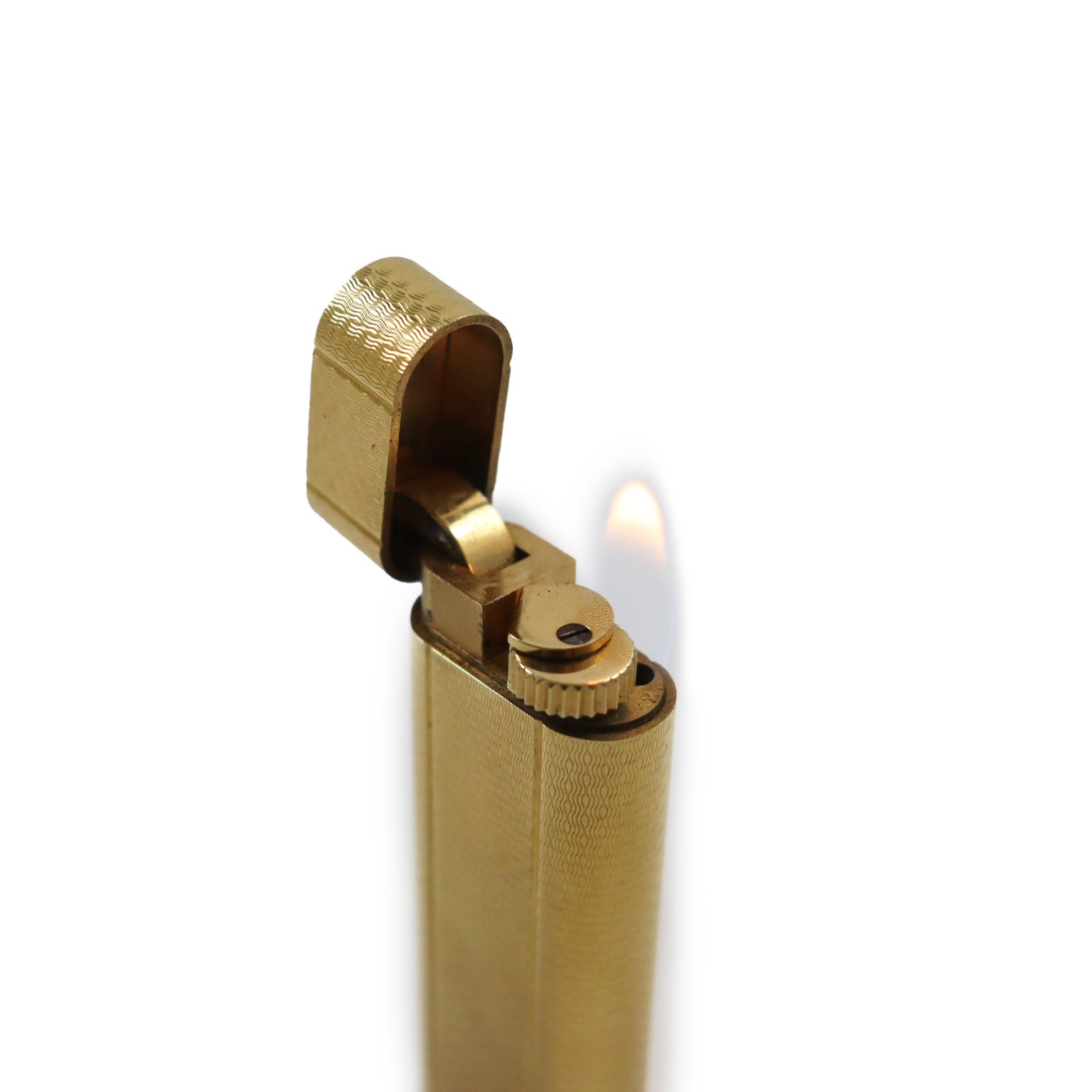 Cartier Oval Pattern Gas Lighter Gold