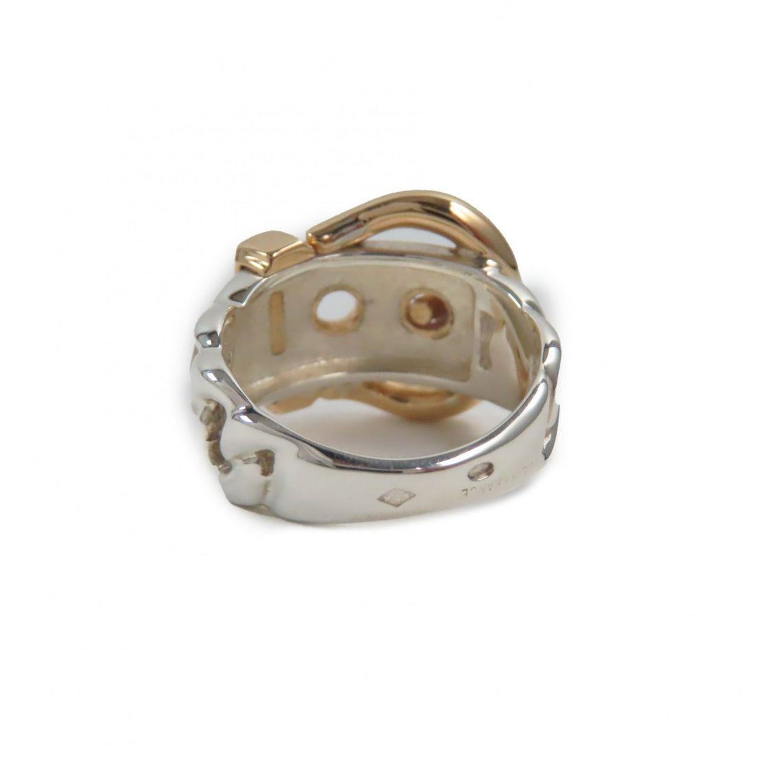 Hermes Silver Gold Ring Size 9