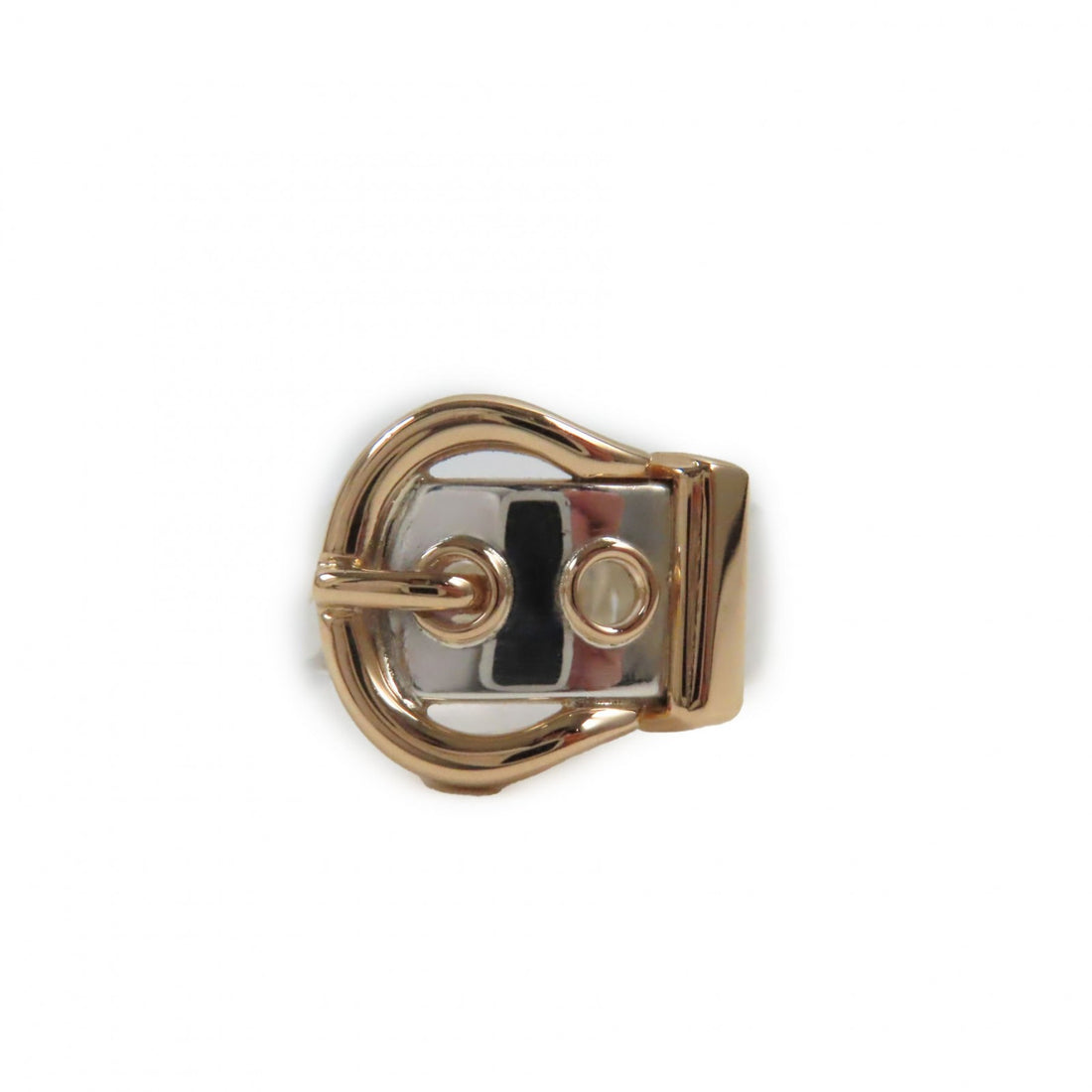 Hermes Silver Gold Ring Size 9