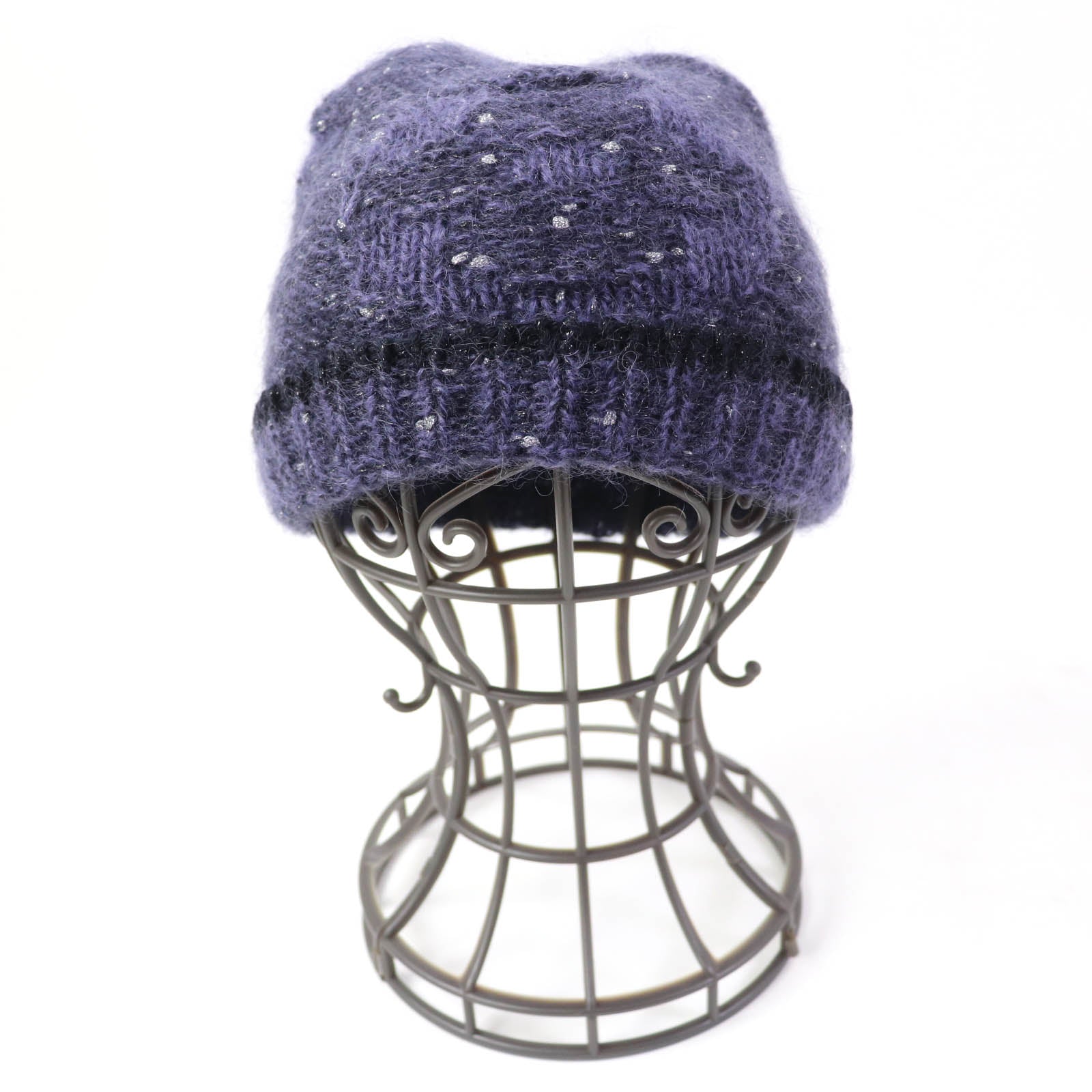 Louis Vuitton Nylon Mohair Knit Hat Purple