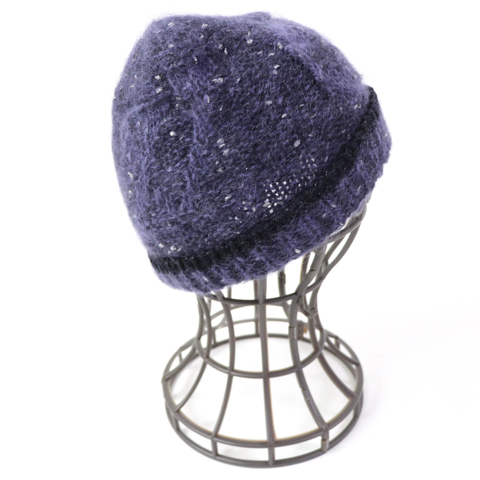 Louis Vuitton Nylon Mohair Knit Hat Purple