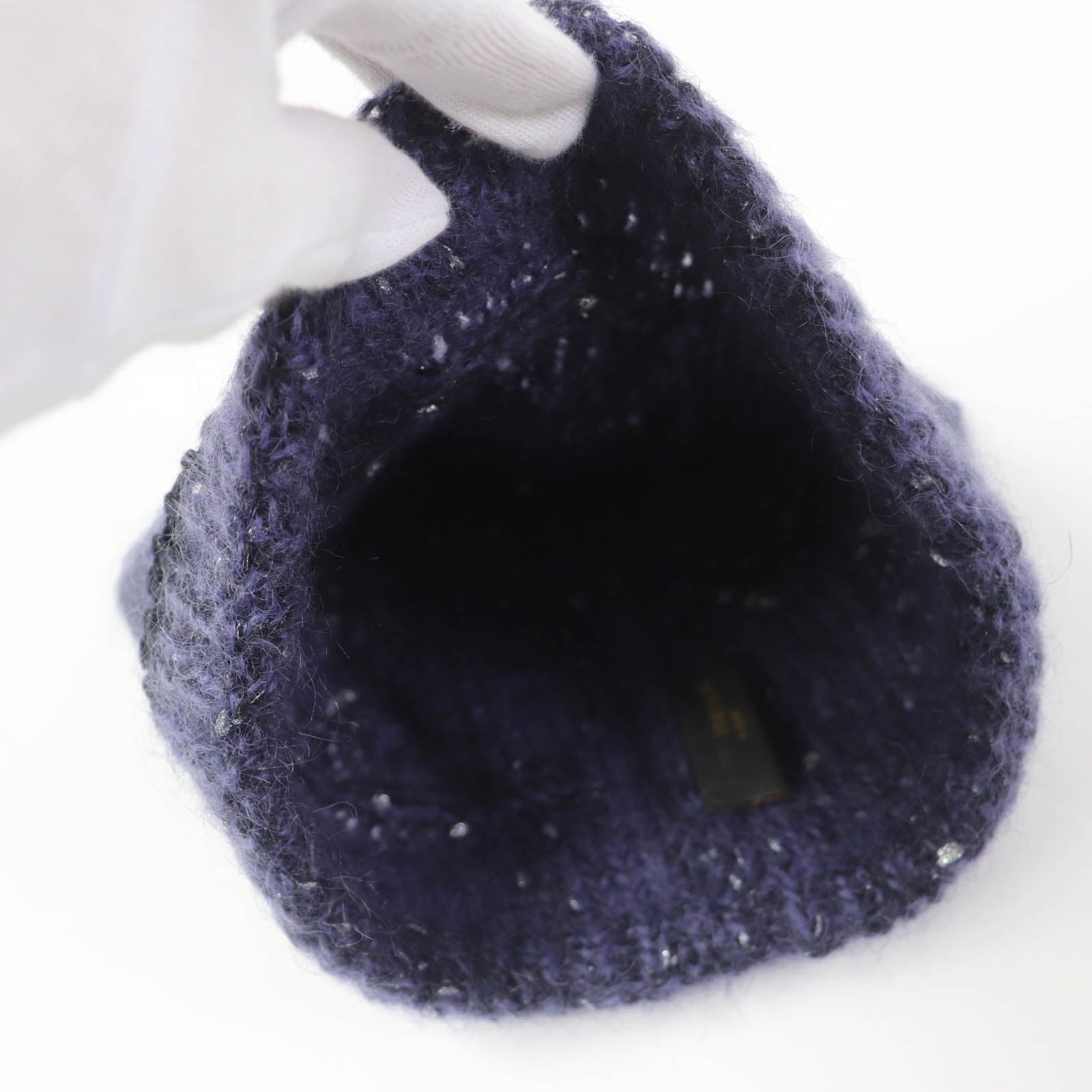 Louis Vuitton Nylon Mohair Knit Hat Purple