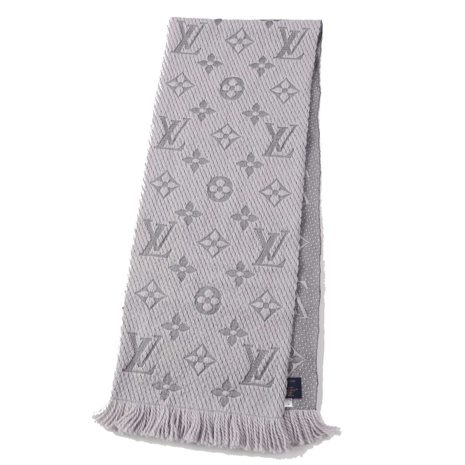 Louis Vuitton Wool Silk Logo Mania Scarf M74742