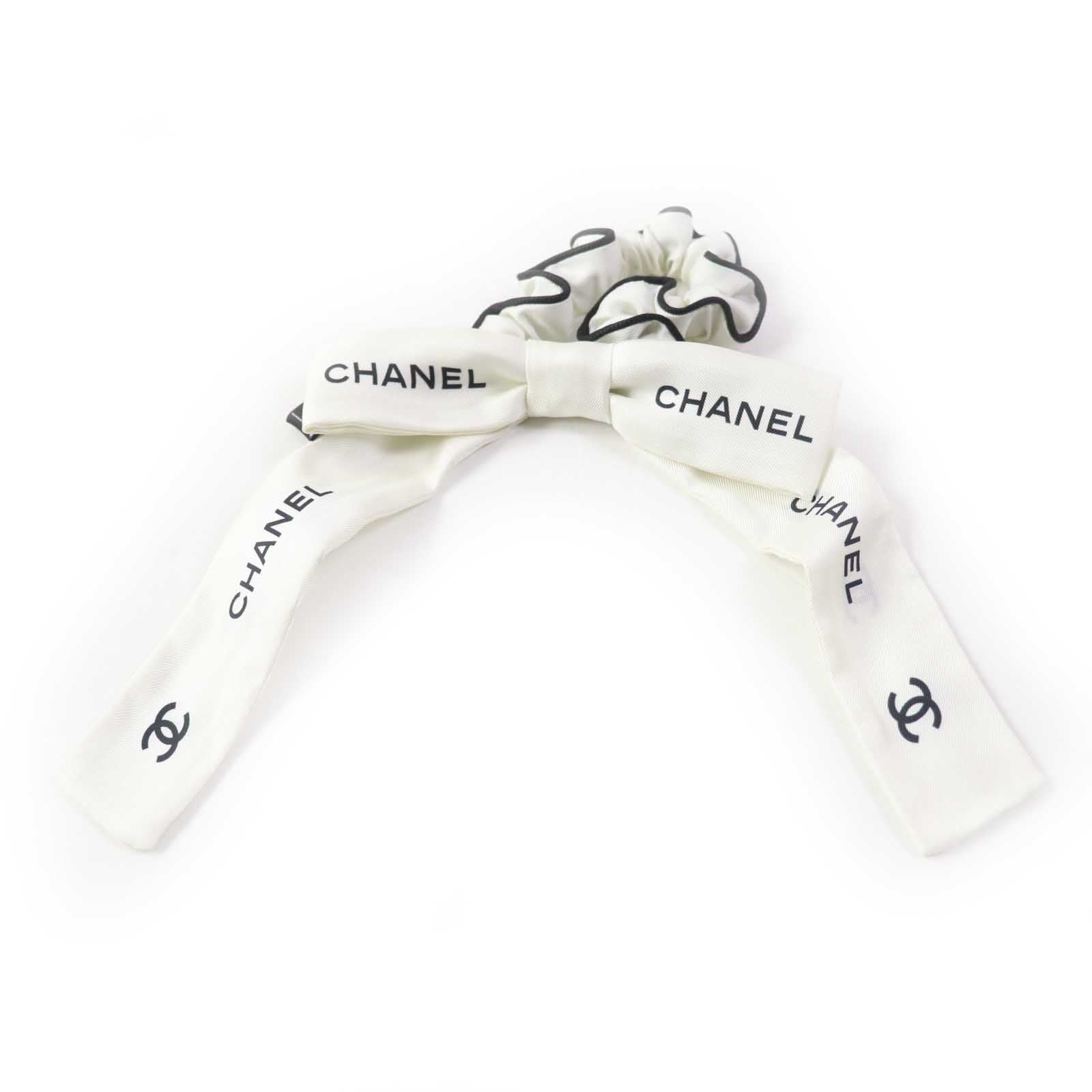 Chanel Logo Ribbon Scrunchie Hair Accessory