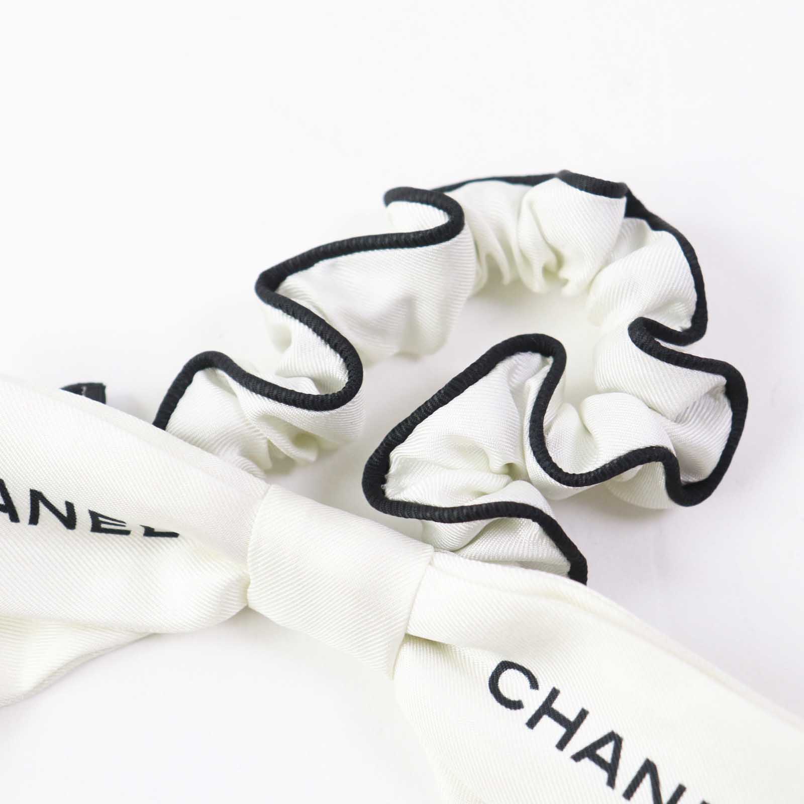 Chanel Logo Ribbon Scrunchie Hair Accessory