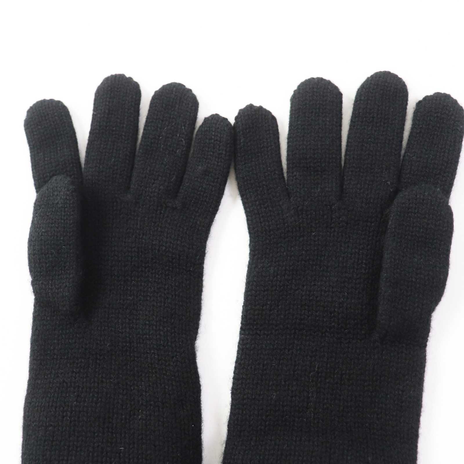 Chanel 13B Cashmere Gloves Black Women