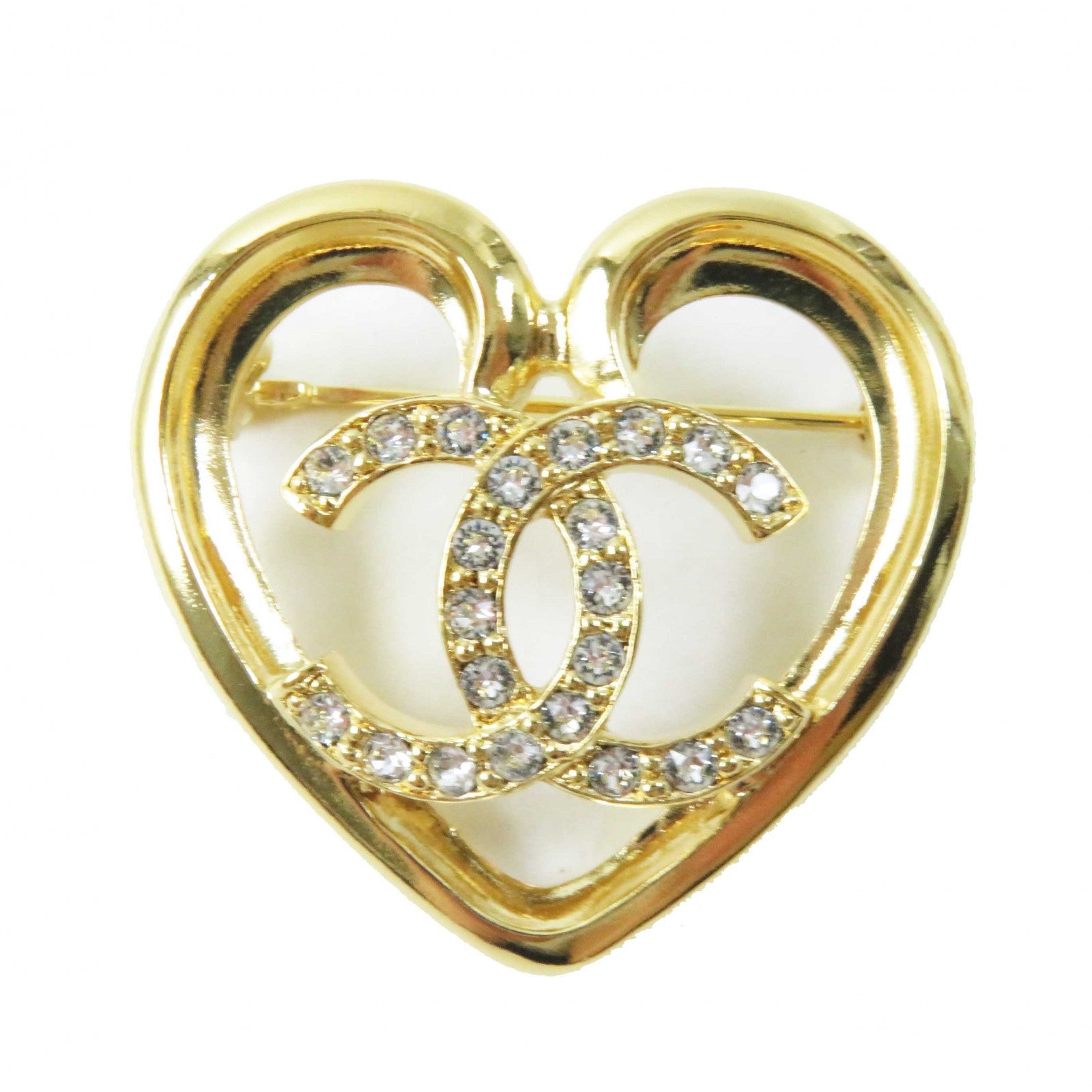 Chanel F23C Coco Mark Heart Brooch