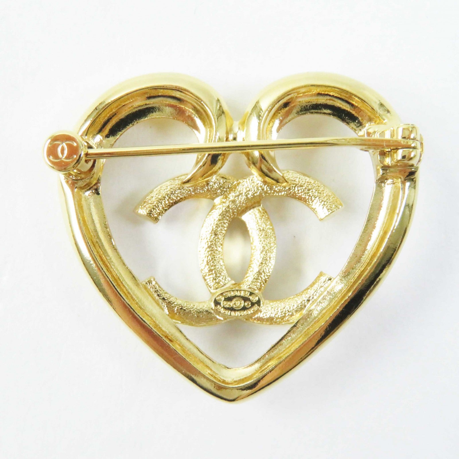 Chanel F23C Coco Mark Heart Brooch