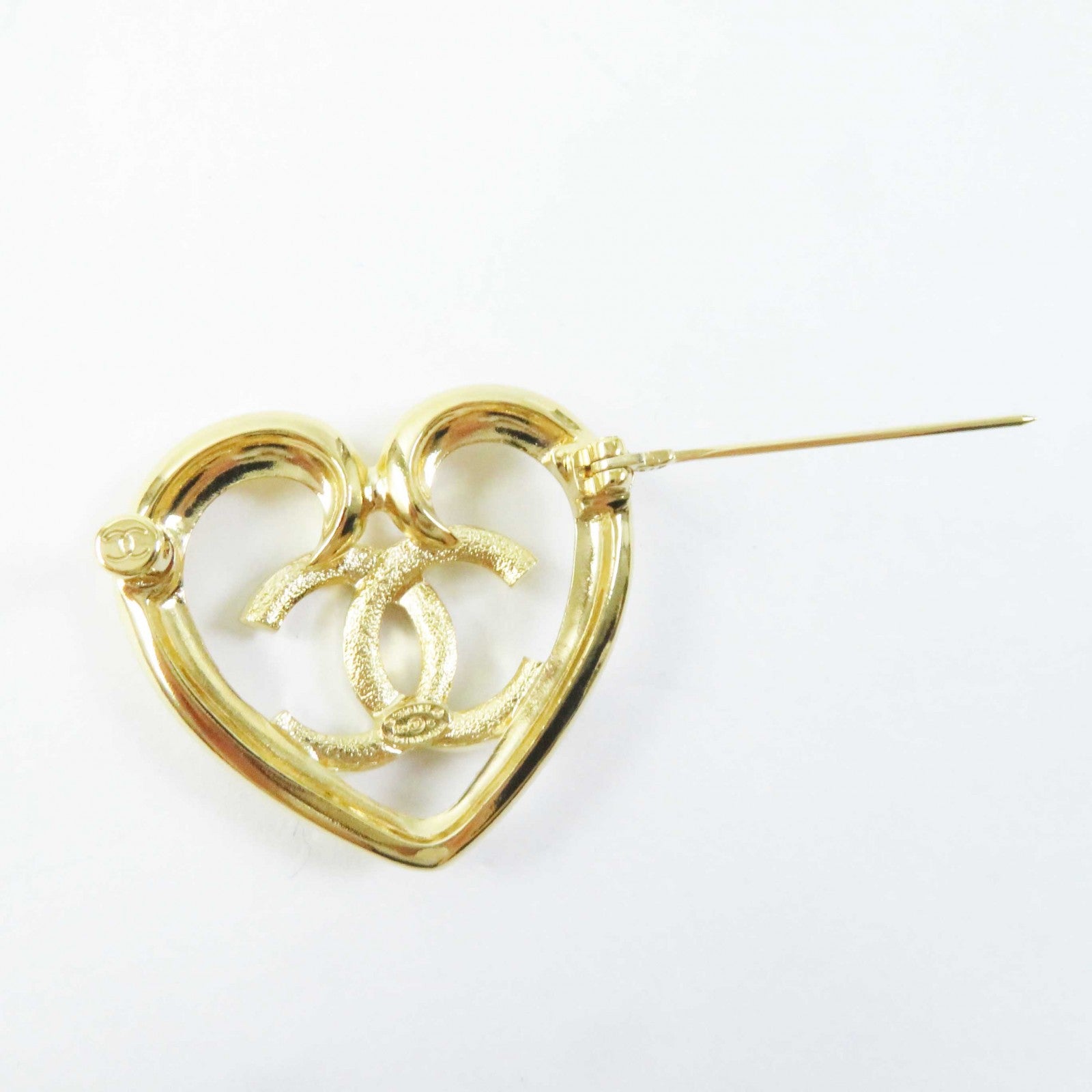 Chanel F23C Coco Mark Heart Brooch