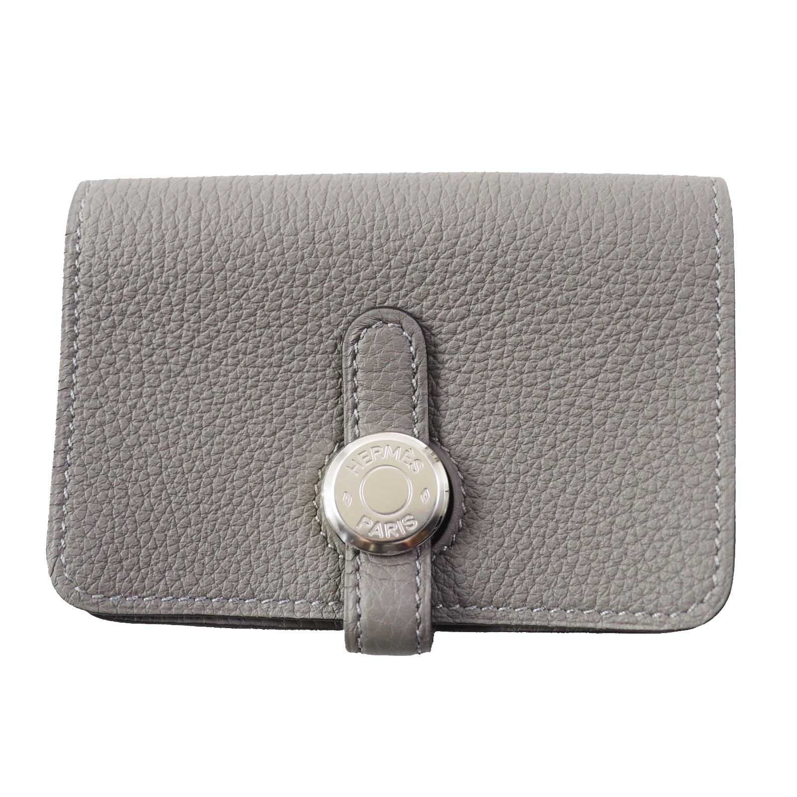 Hermes Dogon Card Holder Silver Hardware