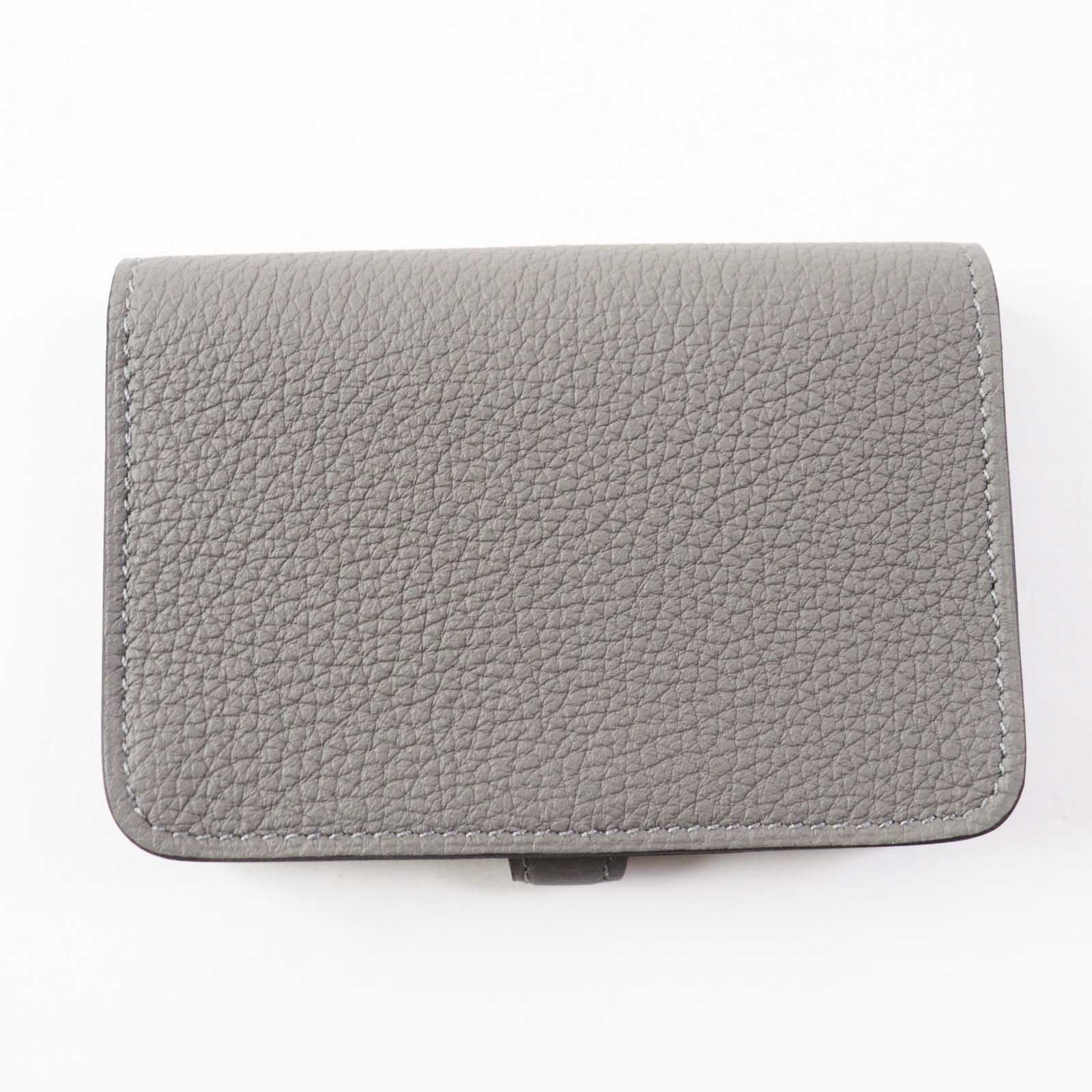 Hermes Dogon Card Holder Silver Hardware