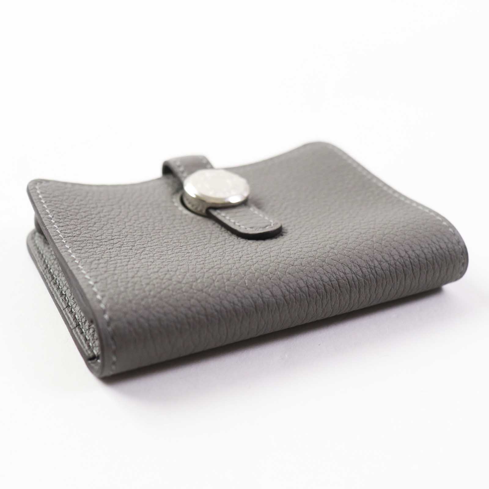 Hermes Dogon Card Holder Silver Hardware