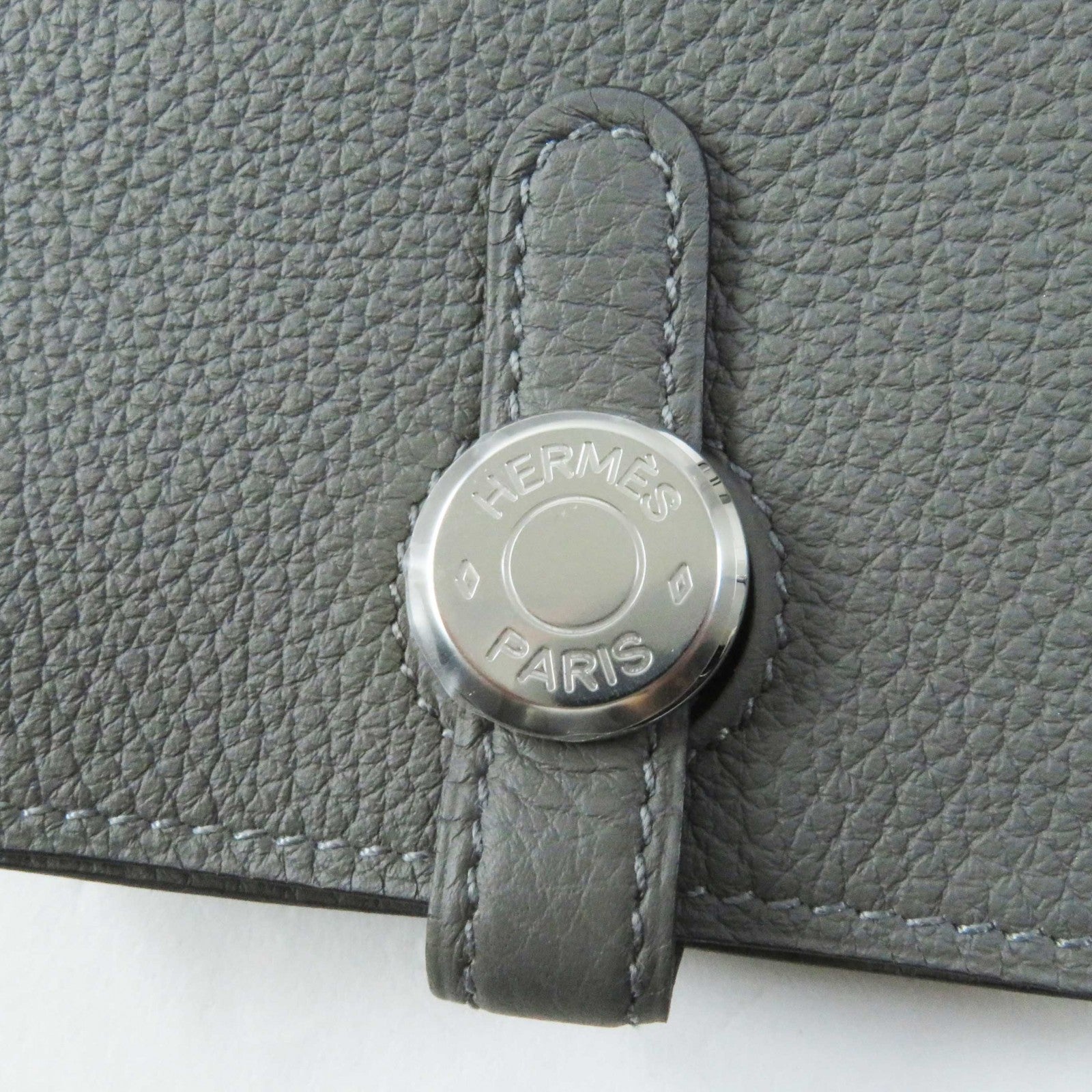 Hermes Dogon Card Holder Silver Hardware