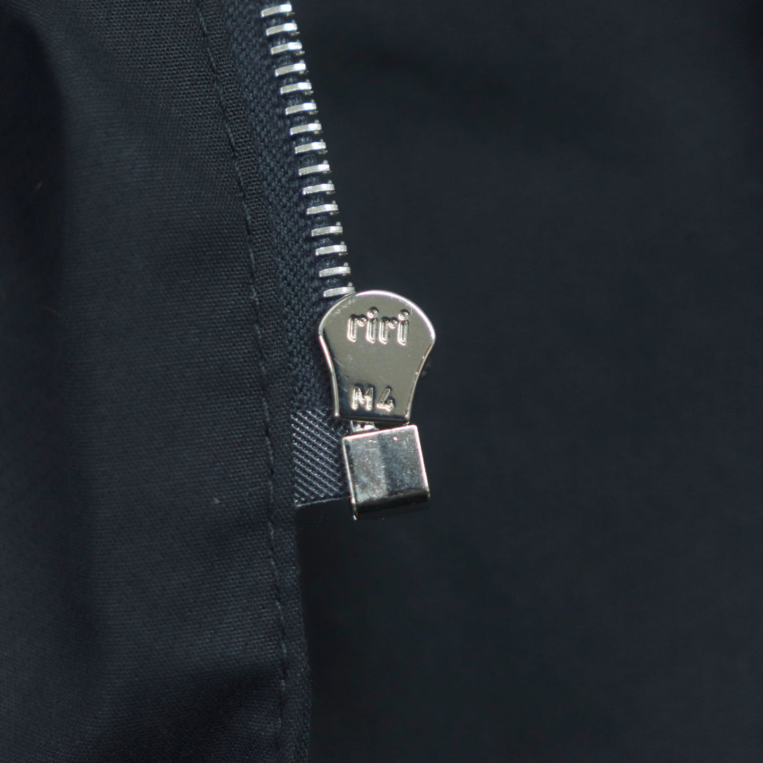 Hermes Cotton Silk H Logo Zip Coat Navy