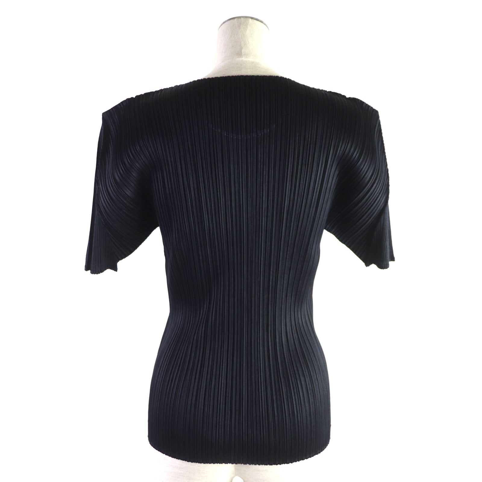 Issey Miyake Polyester T-shirt Navy Women