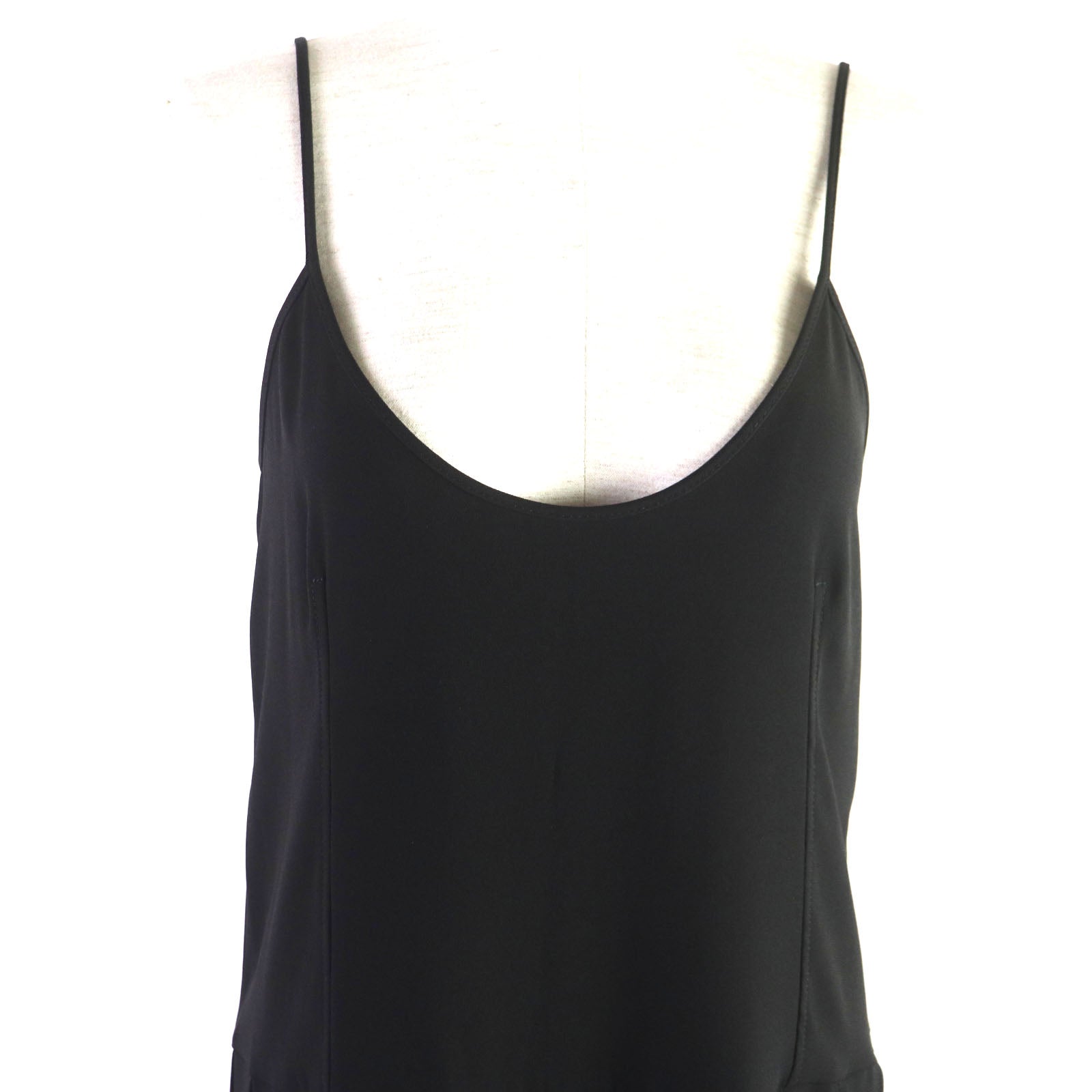 Chloe Sleeveless Pleated Camisole Dress Black 34