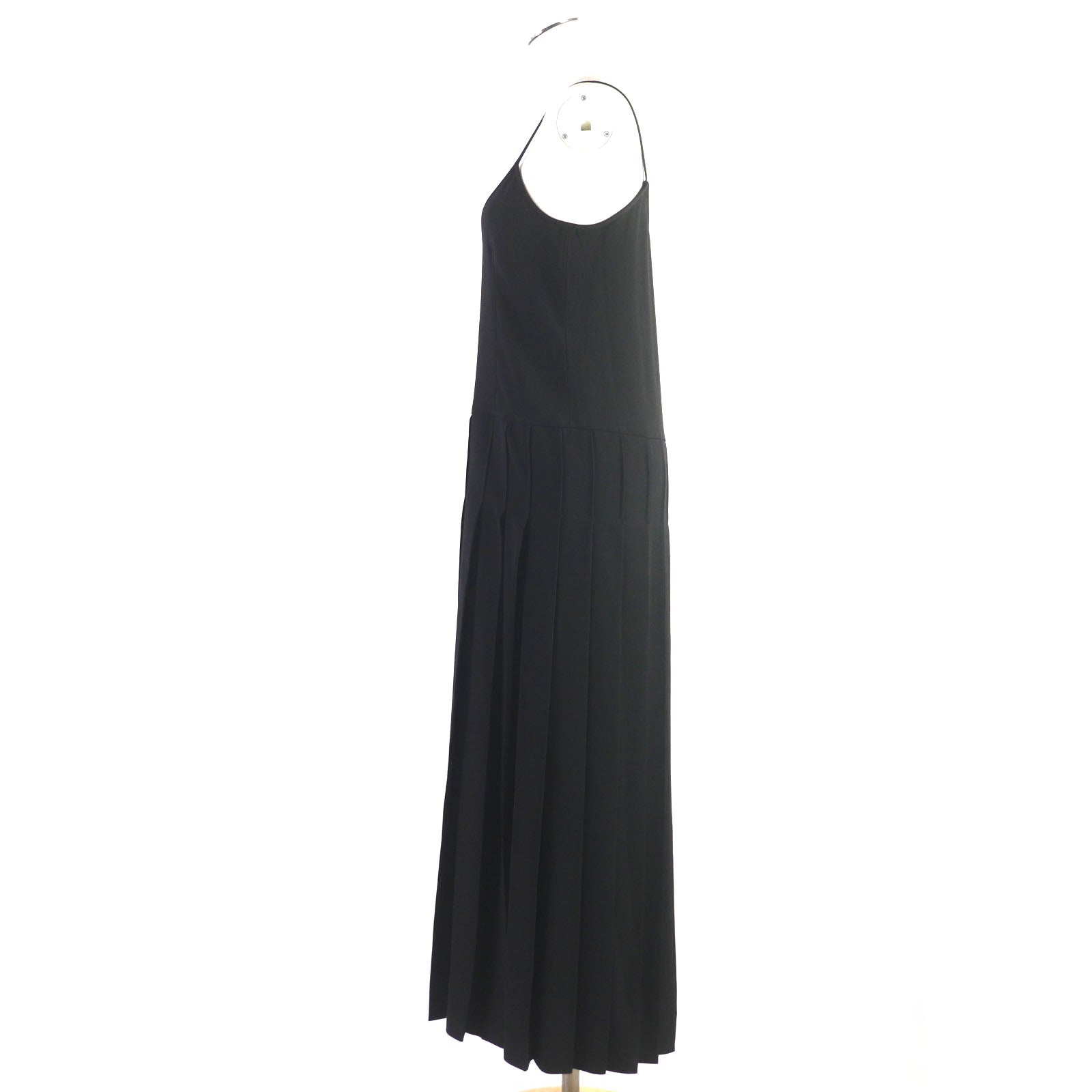 Chloe Sleeveless Pleated Camisole Dress Black 34