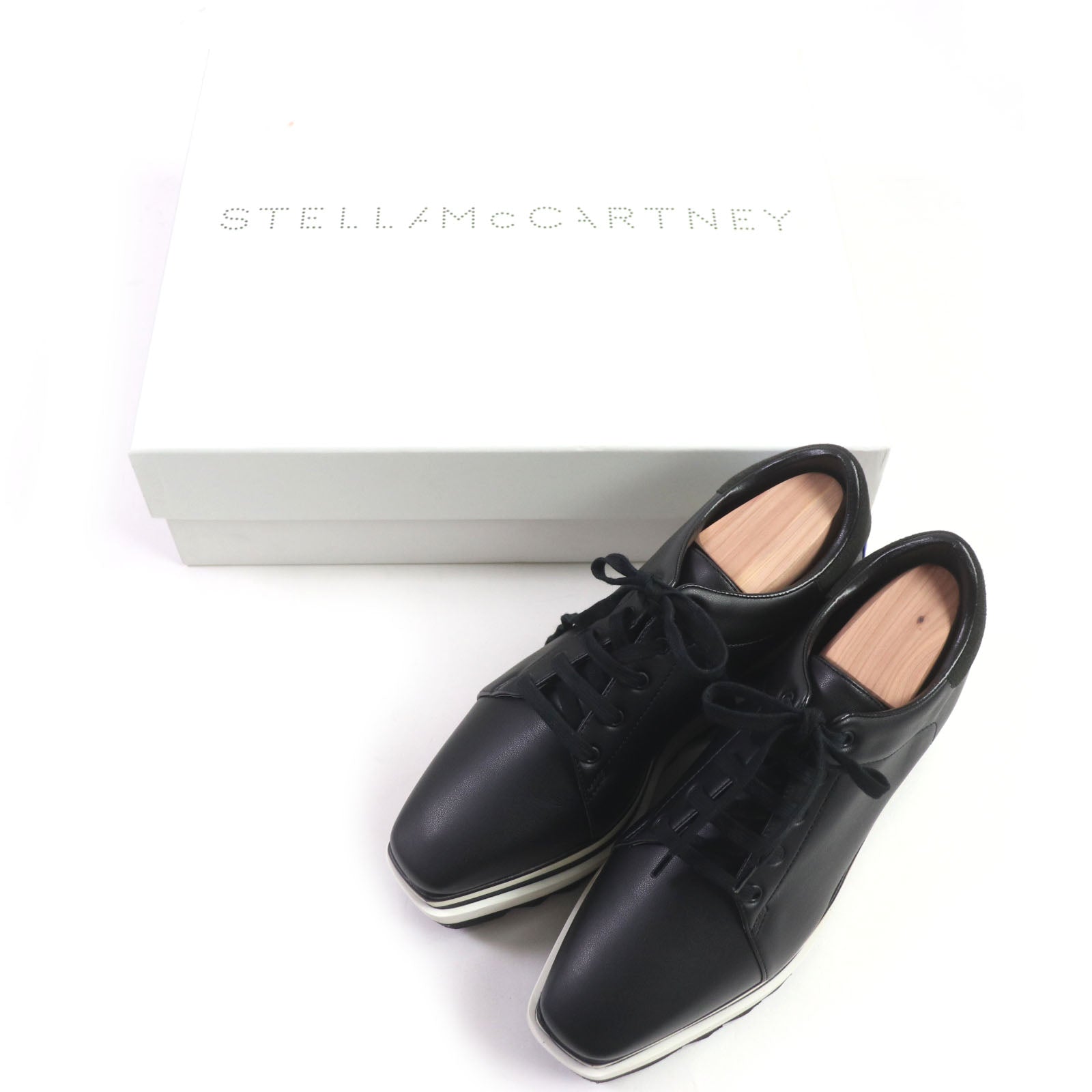 Stella McCartney SNEAK ELYSE Leather Shoes Black 37