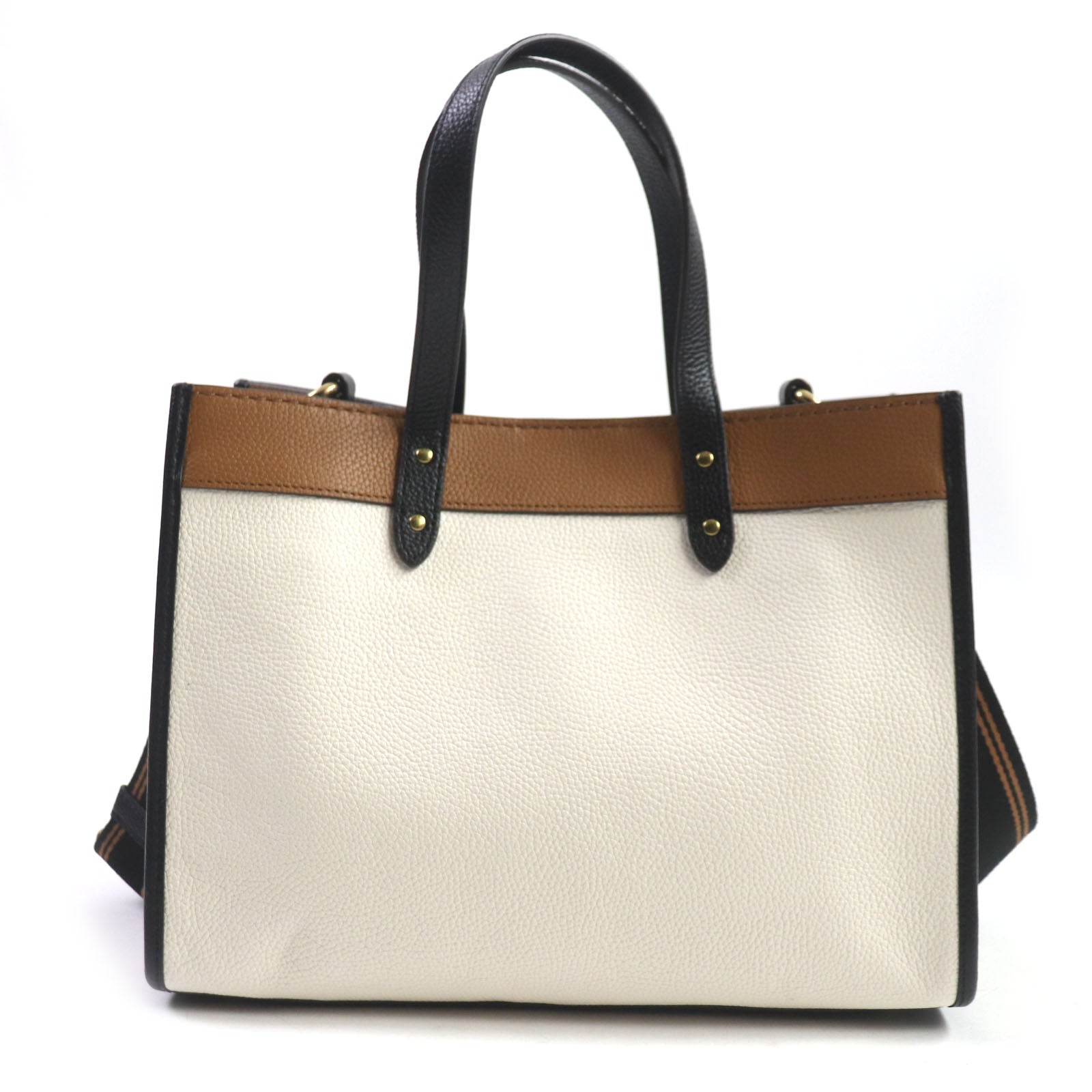 Coach C0777 3D Color Block Leather Tote Bag