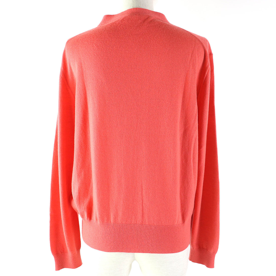 HERMES Cashmere V-neck Cardigan Red Pink