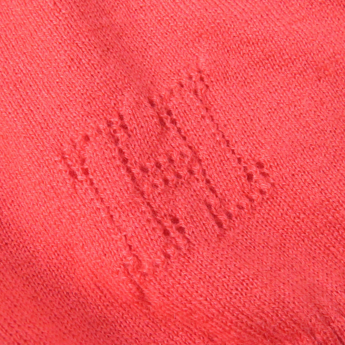 HERMES Cashmere V-neck Cardigan Red Pink