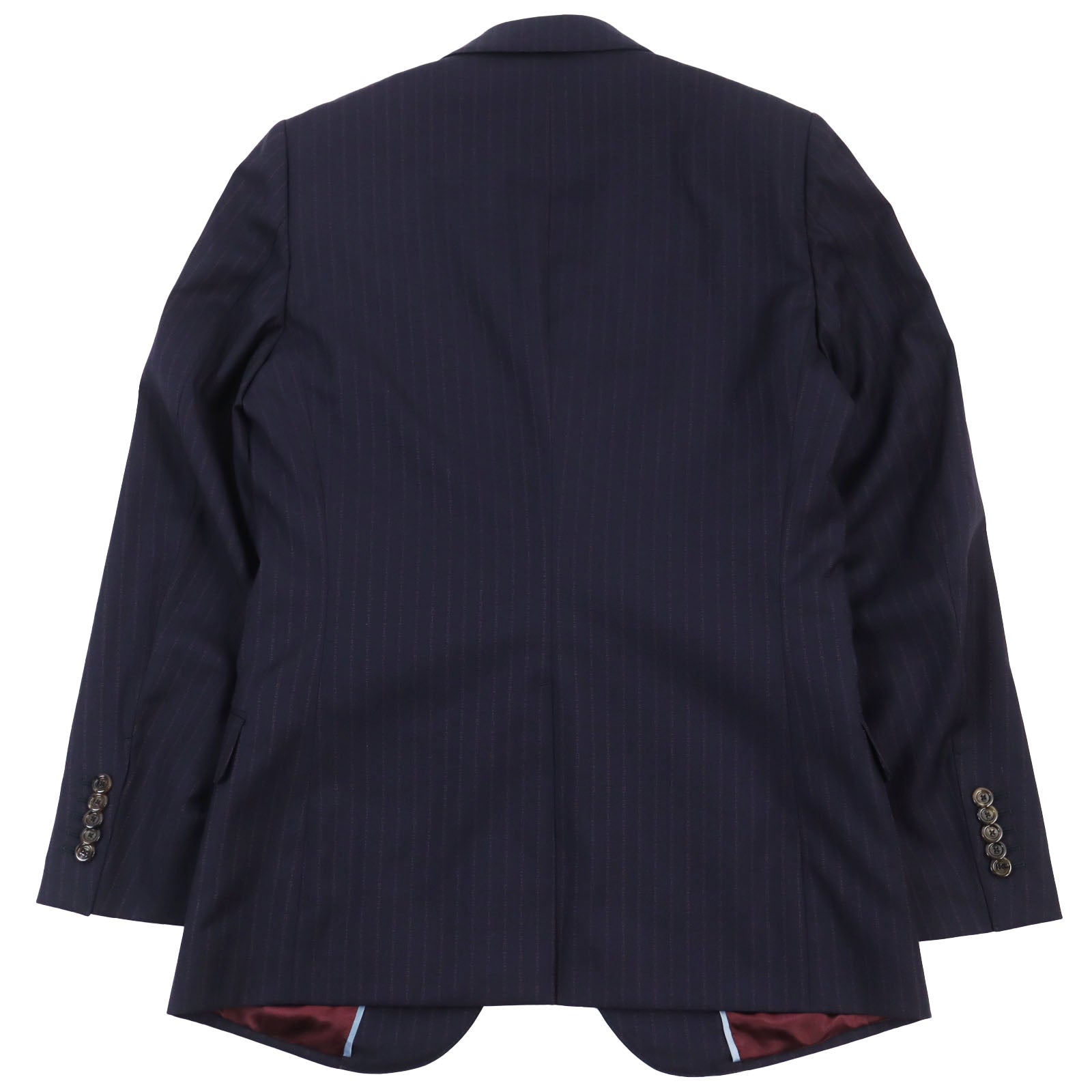 Gucci Wool Logo Stripe Suit Navy Red 46