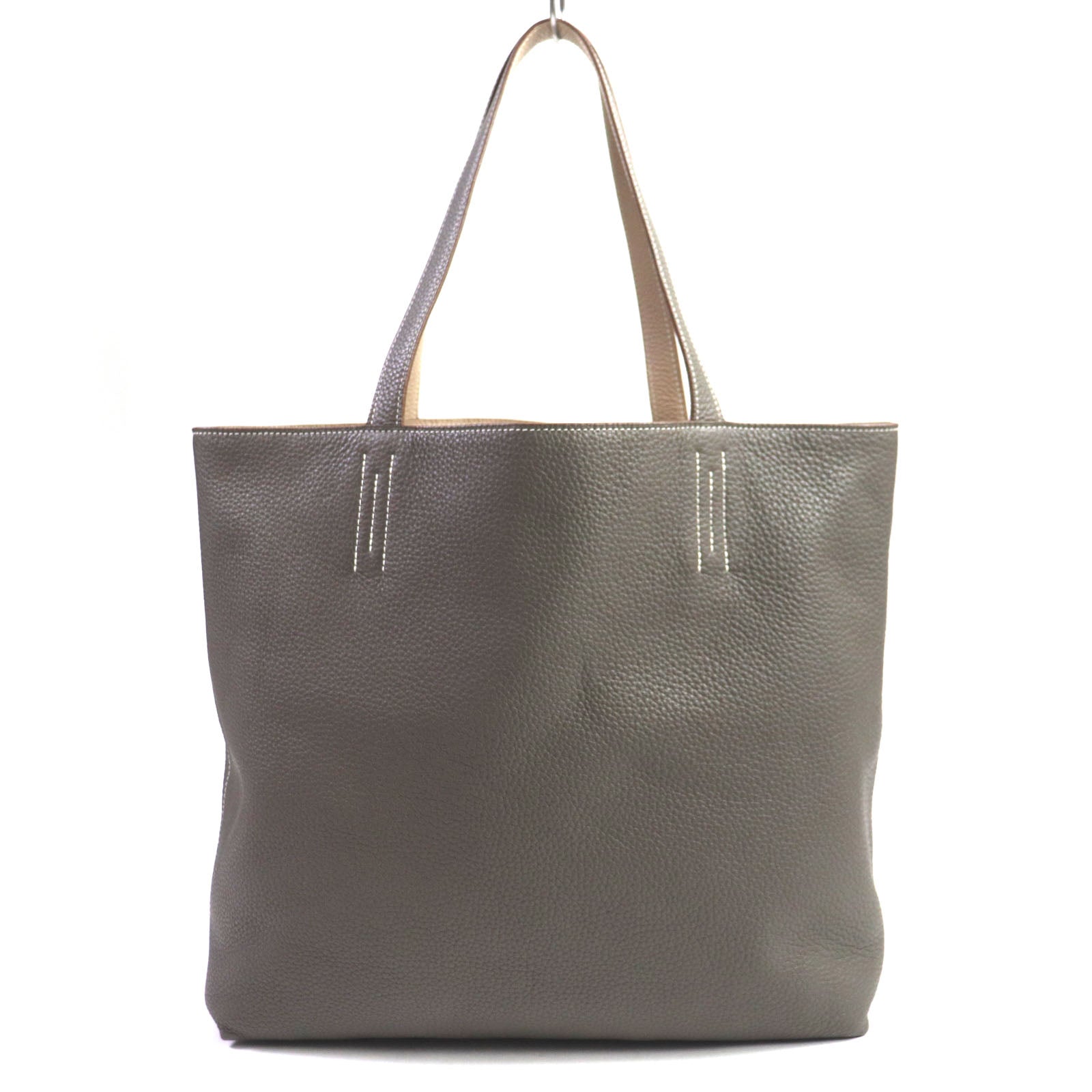 Hermes Doble Sense 45 Reversible Leather Tote Bag