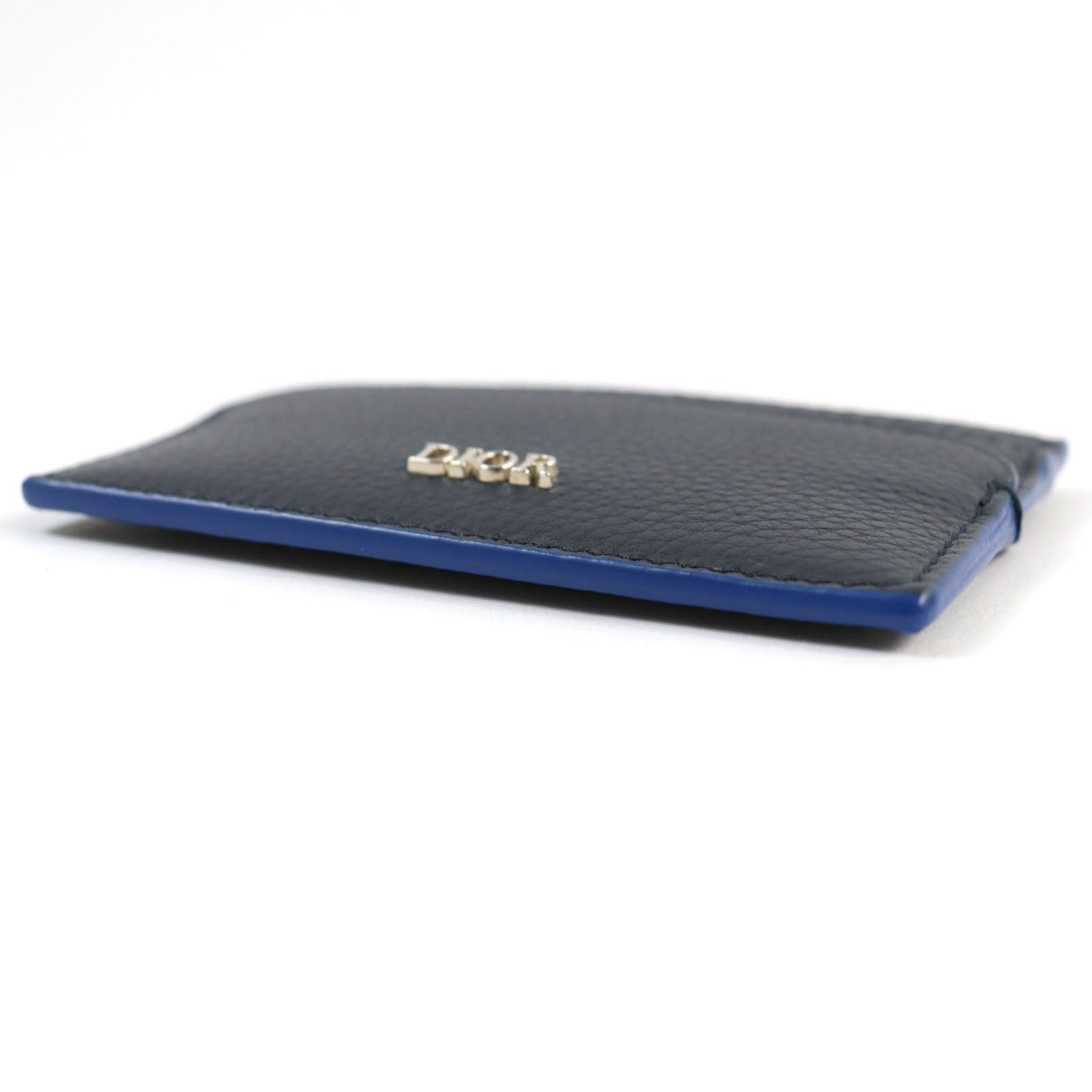 DIOR Leather Business Card Holder Navy