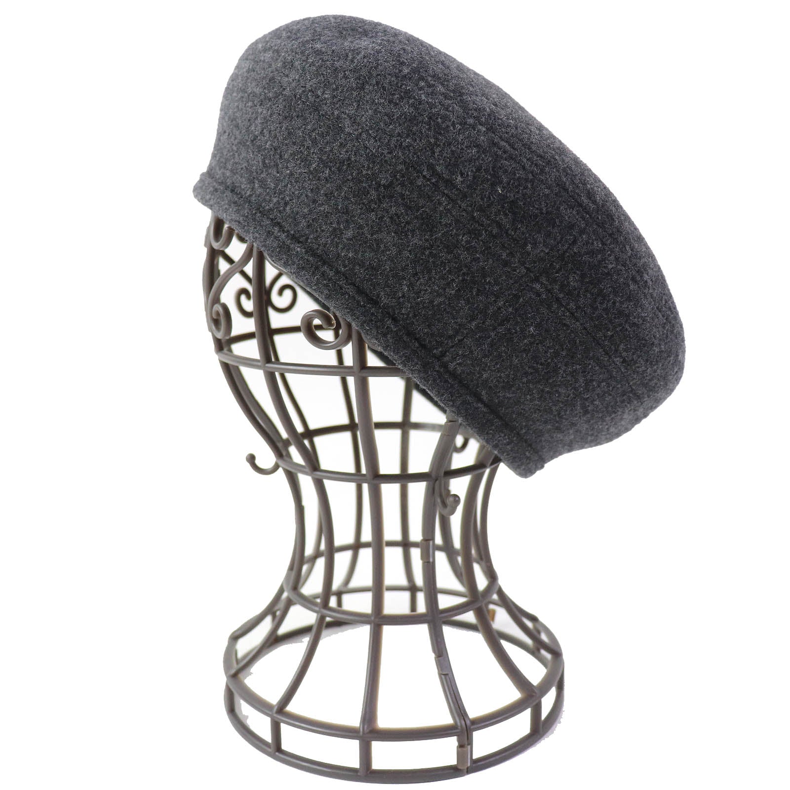 Hermes Wool Cashmere Beret Charcoal Gray