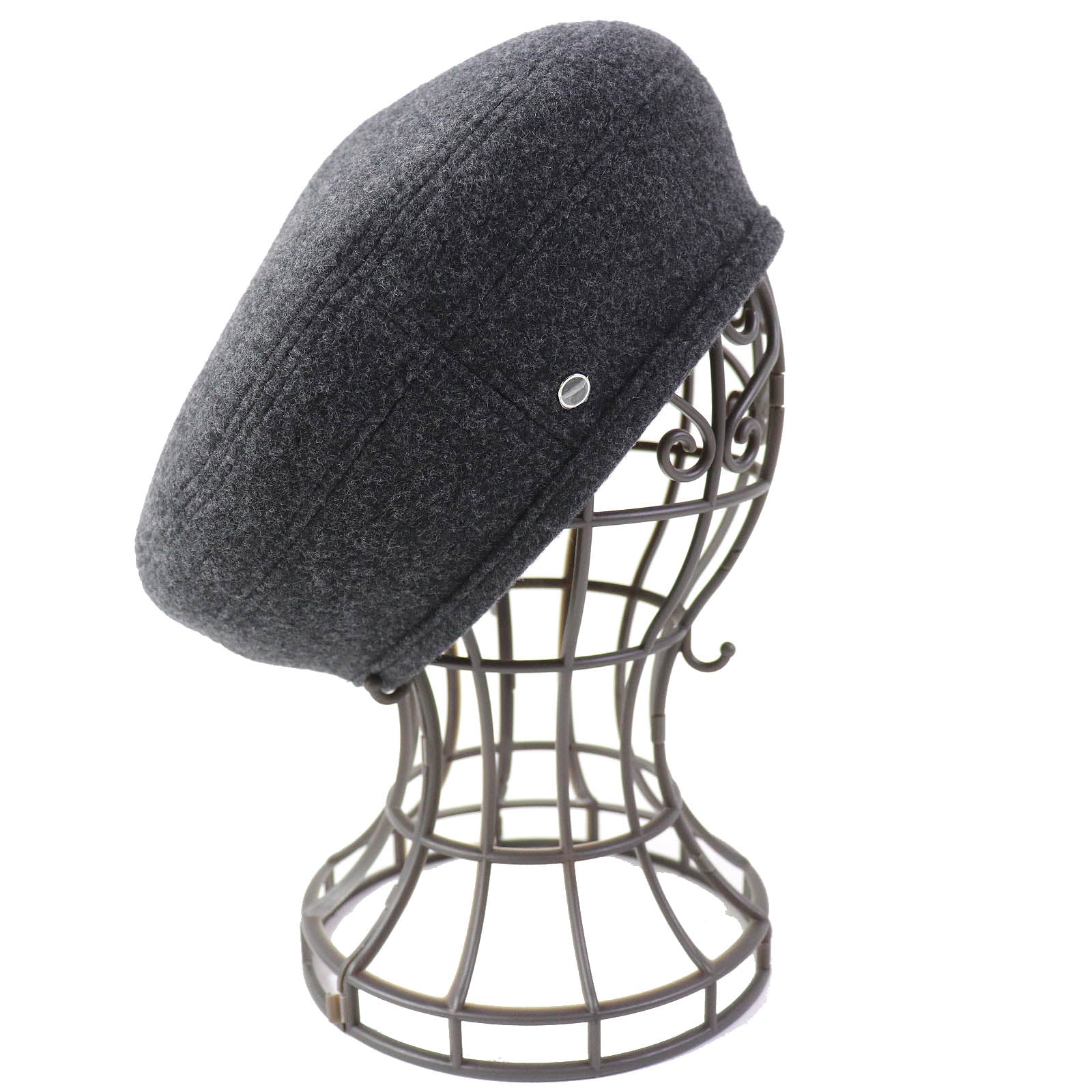 Hermes Wool Cashmere Beret Charcoal Gray