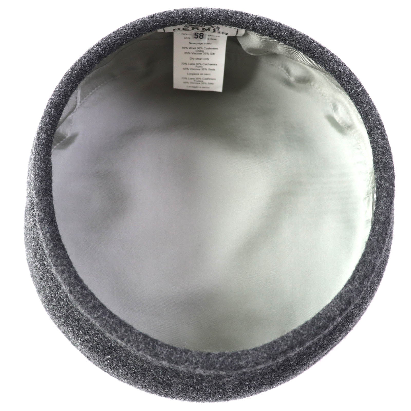 Hermes Wool Cashmere Beret Charcoal Gray