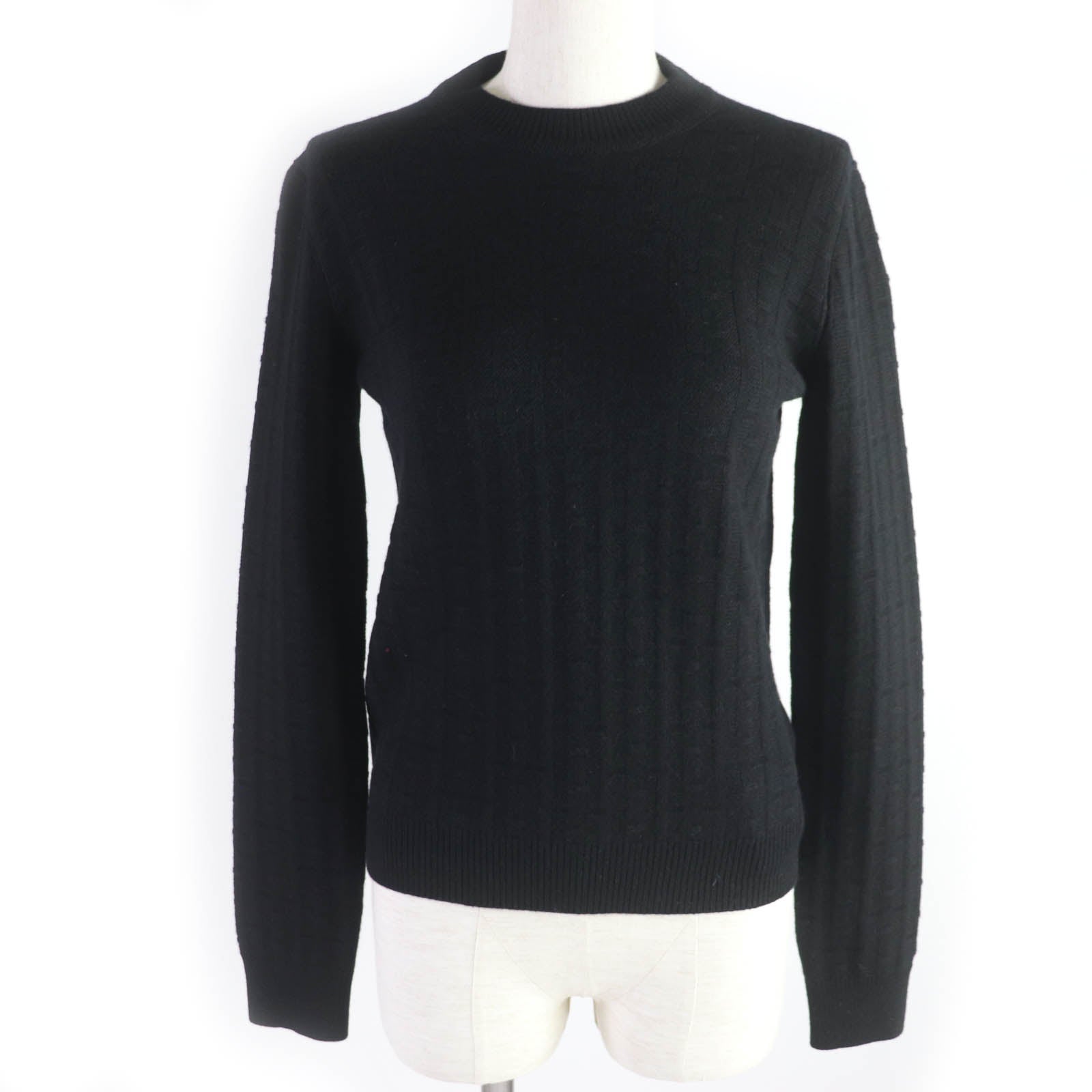 Hermes Wool H Motif Crew Neck Sweater Black