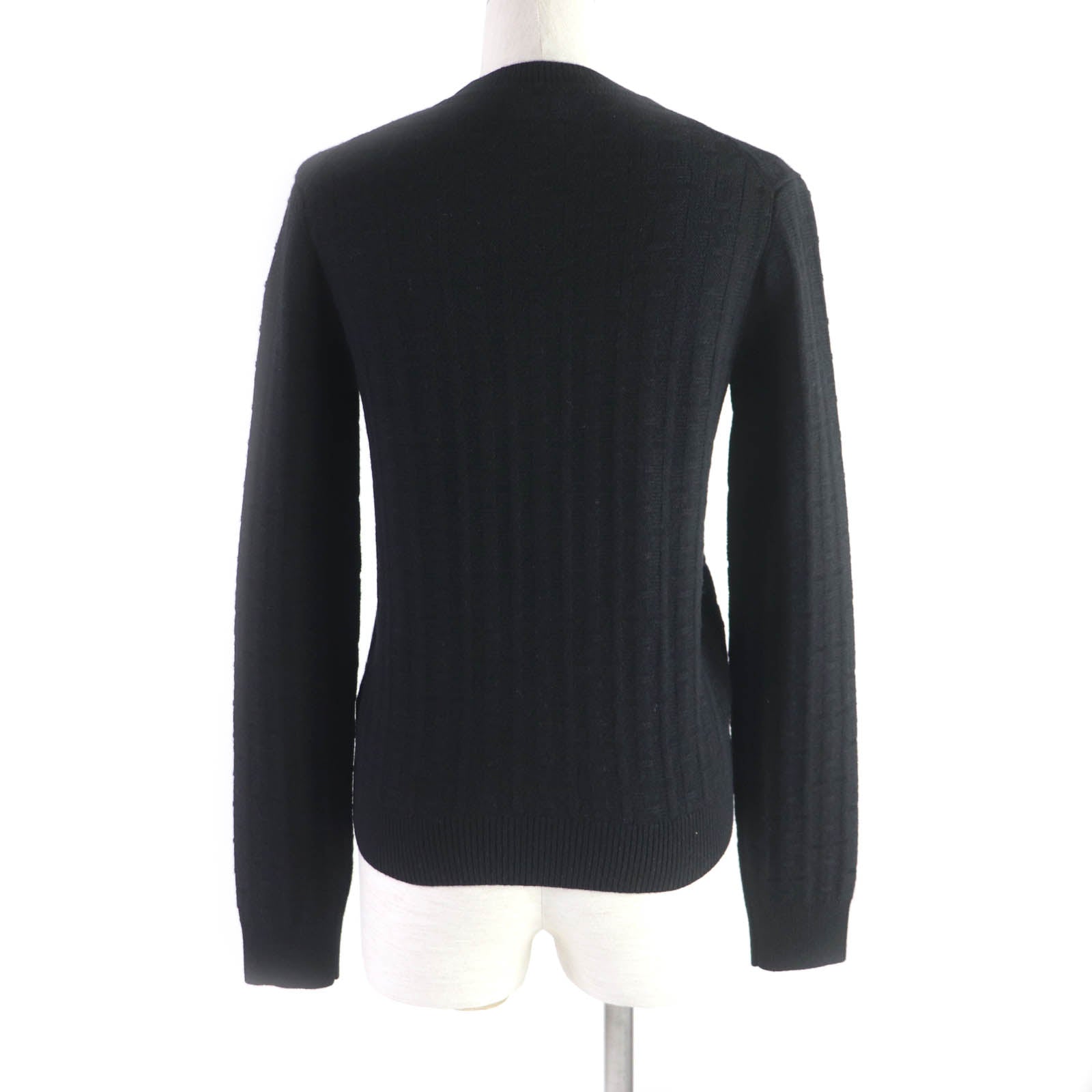 Hermes Wool H Motif Crew Neck Sweater Black