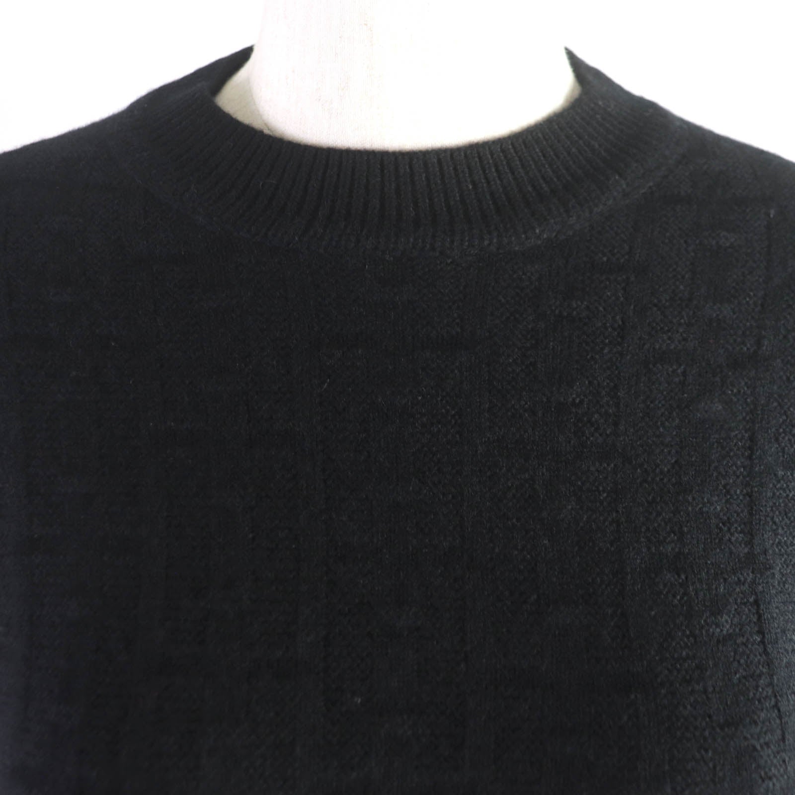 Hermes Wool H Motif Crew Neck Sweater Black