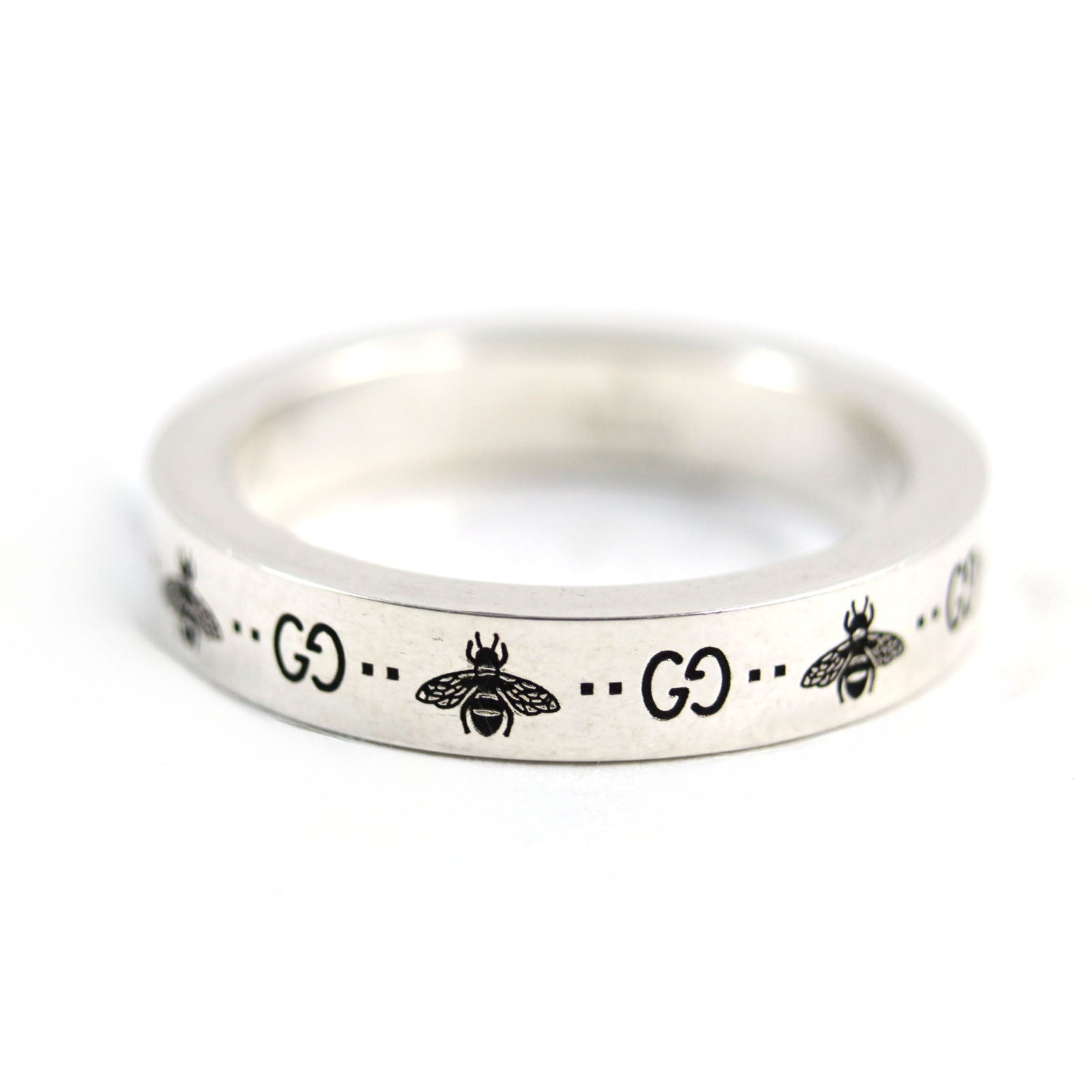 Gucci Silver GG Logo Ring 17