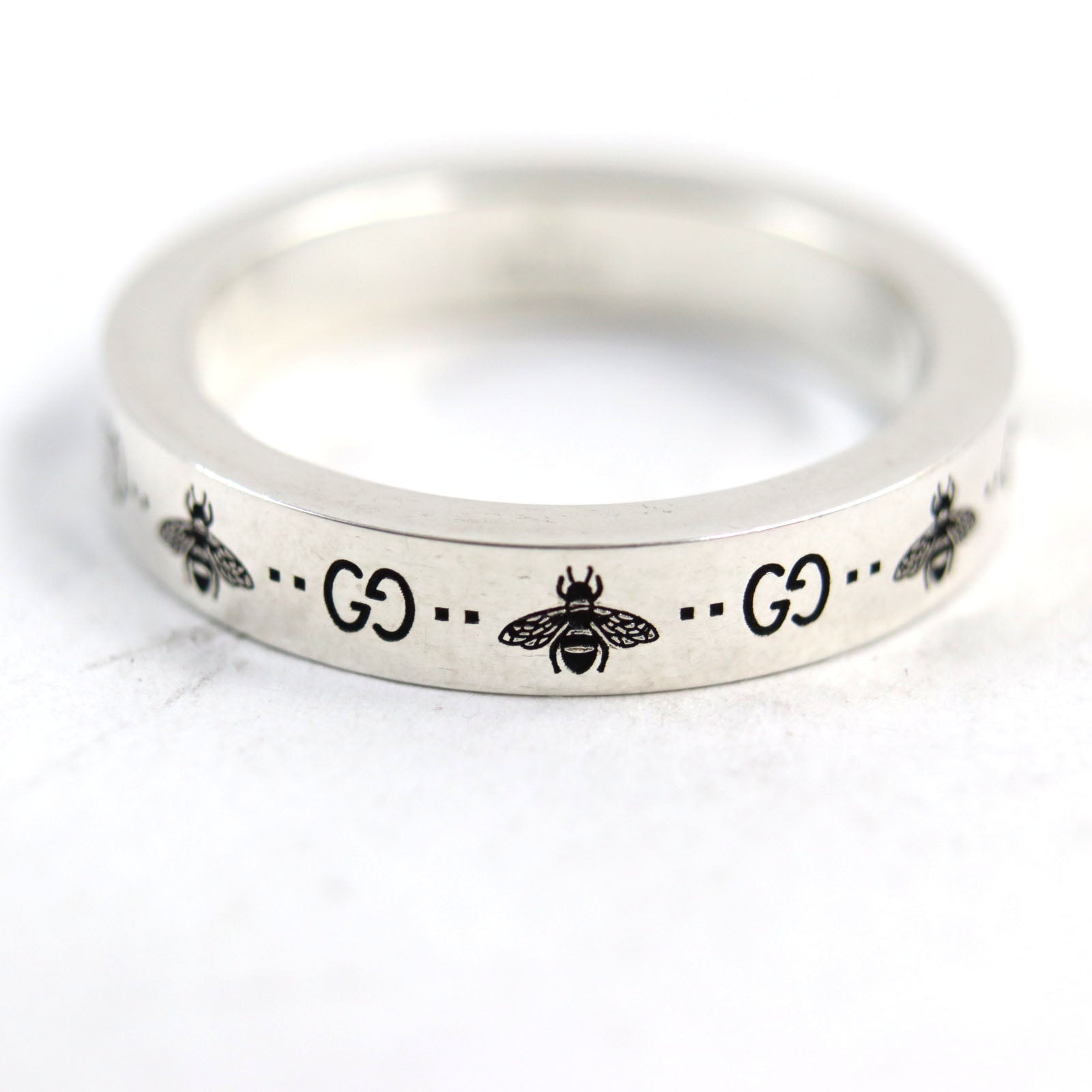 Gucci Silver GG Logo Ring 17