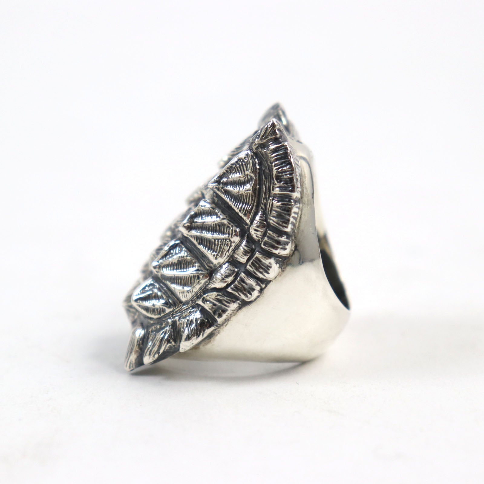 SV925 Silver Alligator Snapper Ring