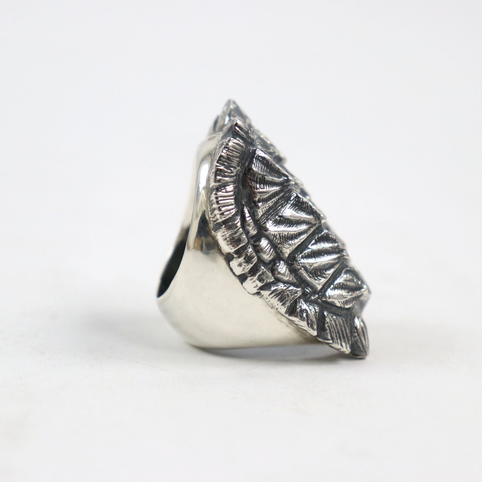 SV925 Silver Alligator Snapper Ring