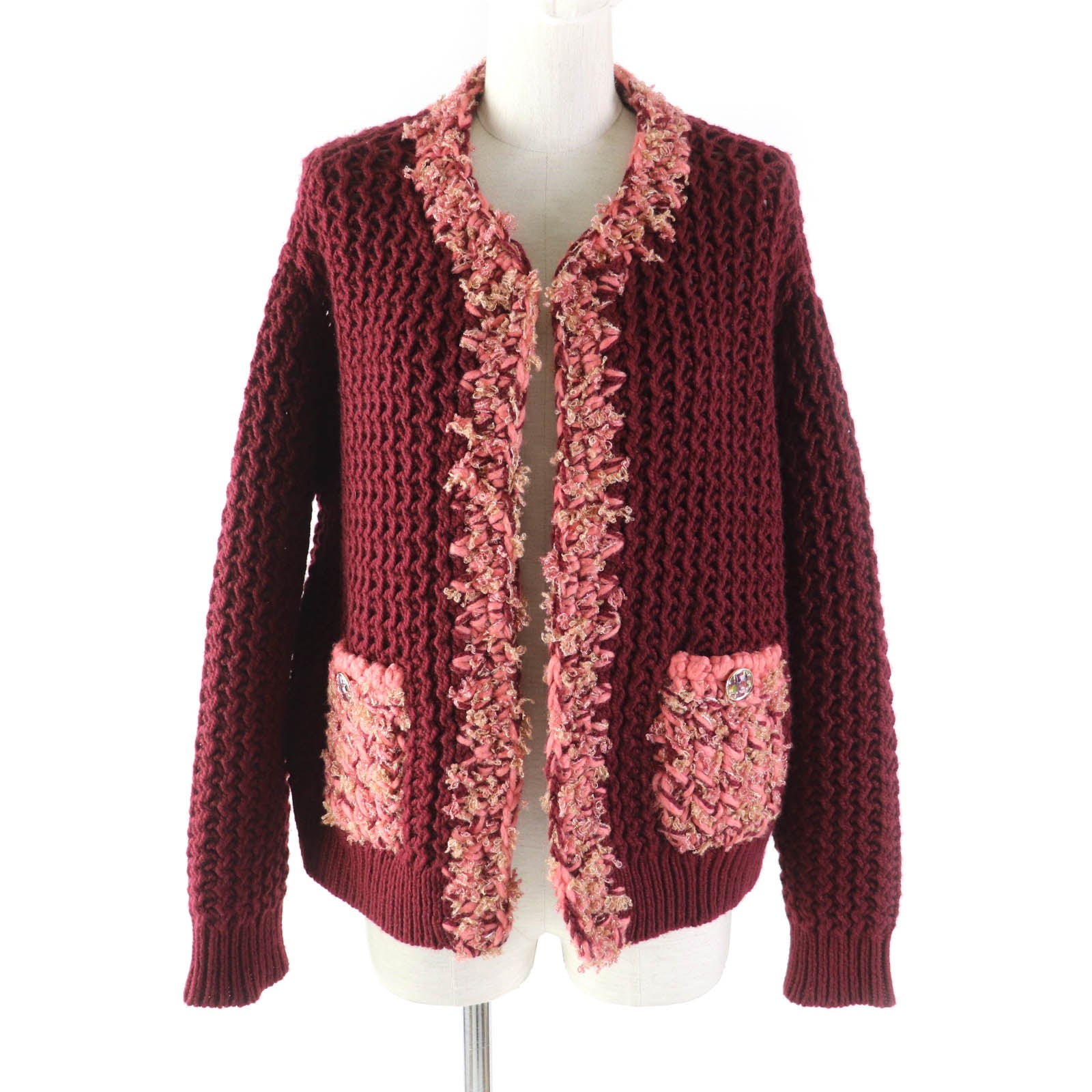 Chanel Cashmere Wool COCO Mark Knit Cardigan