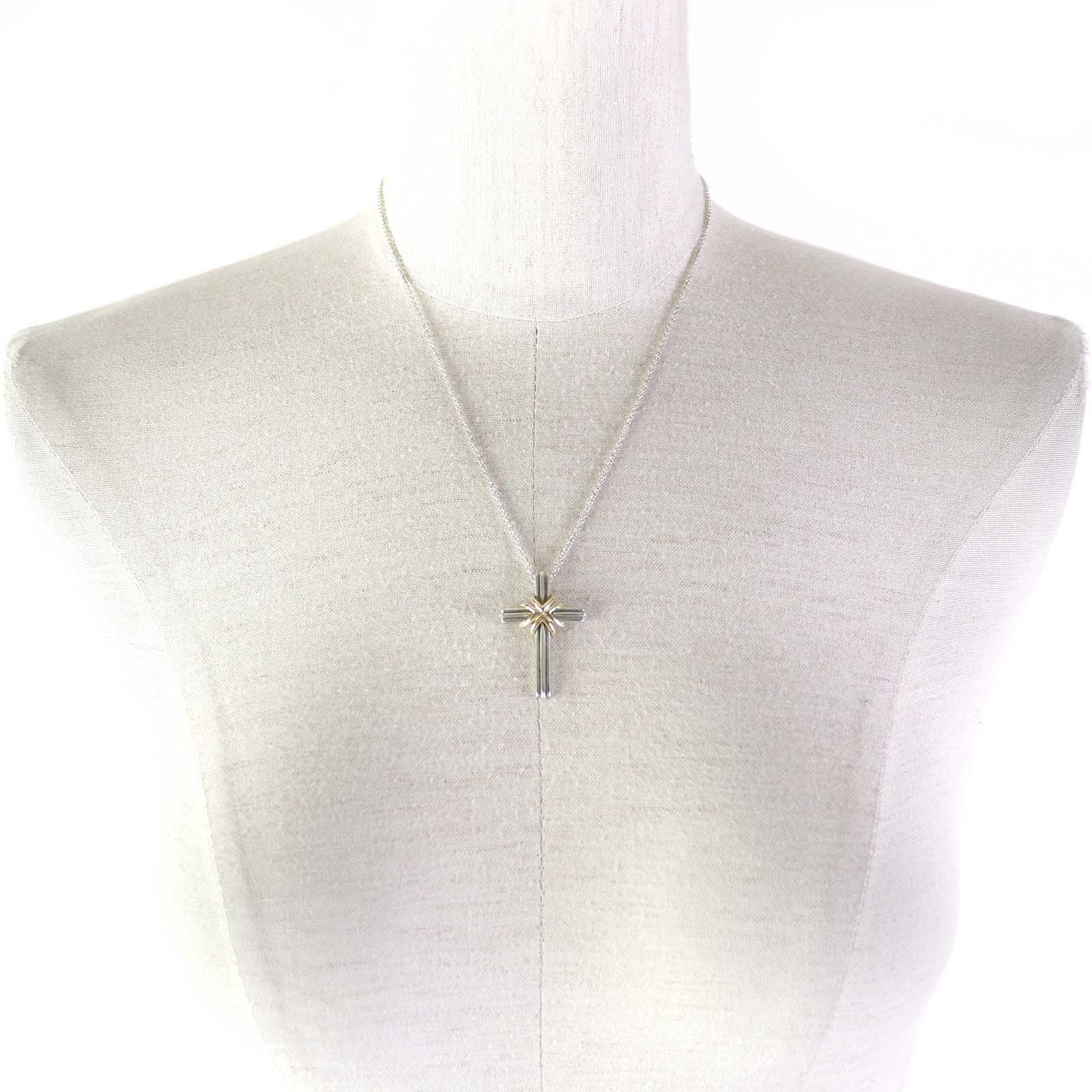 Tiffany & Co Signature Cross Necklace SV925 750