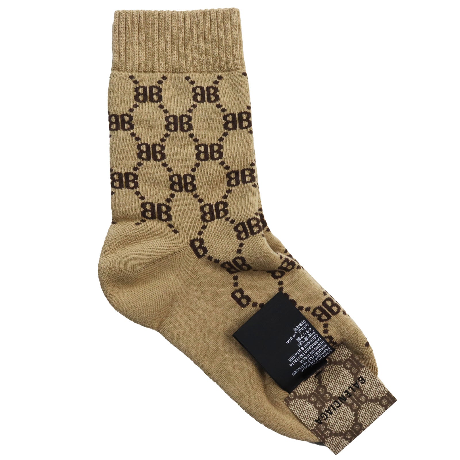 Balenciaga Gucci Tennis Socks BB Logo Brown