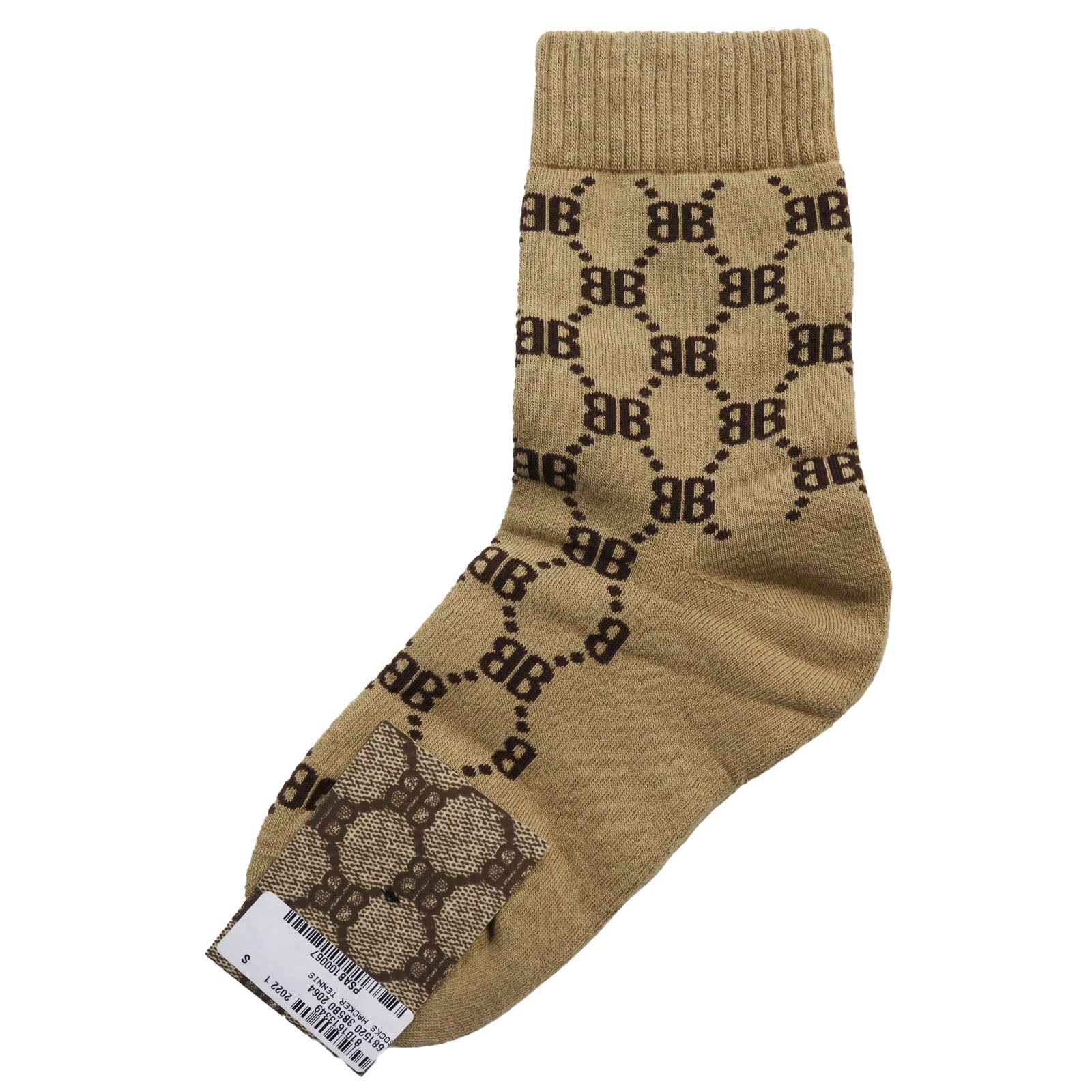 Balenciaga Gucci Tennis Socks BB Logo Brown