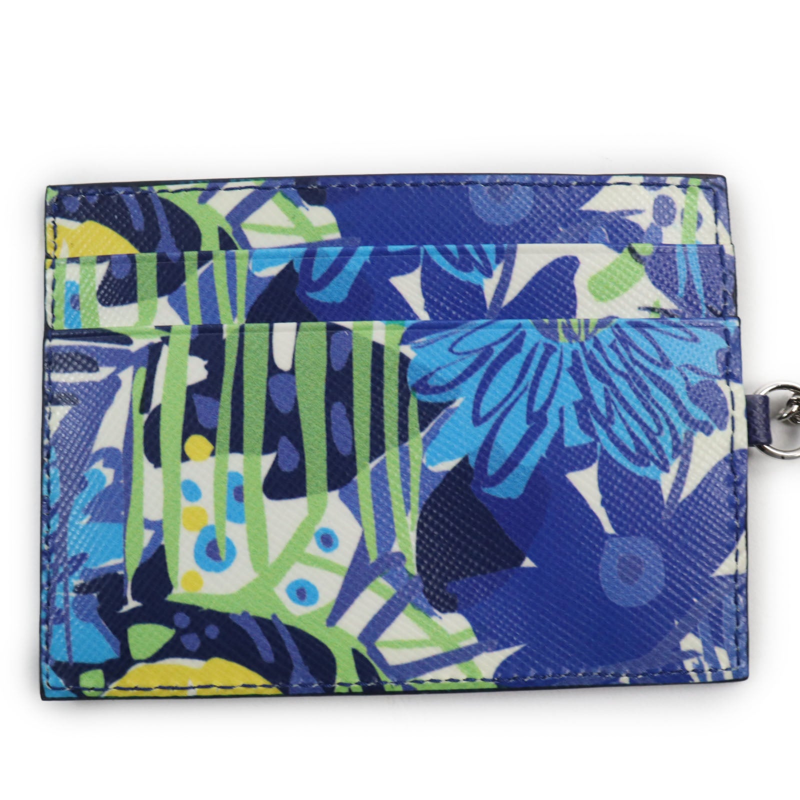 Prada Saffiano Floral Bifold Long Wallet