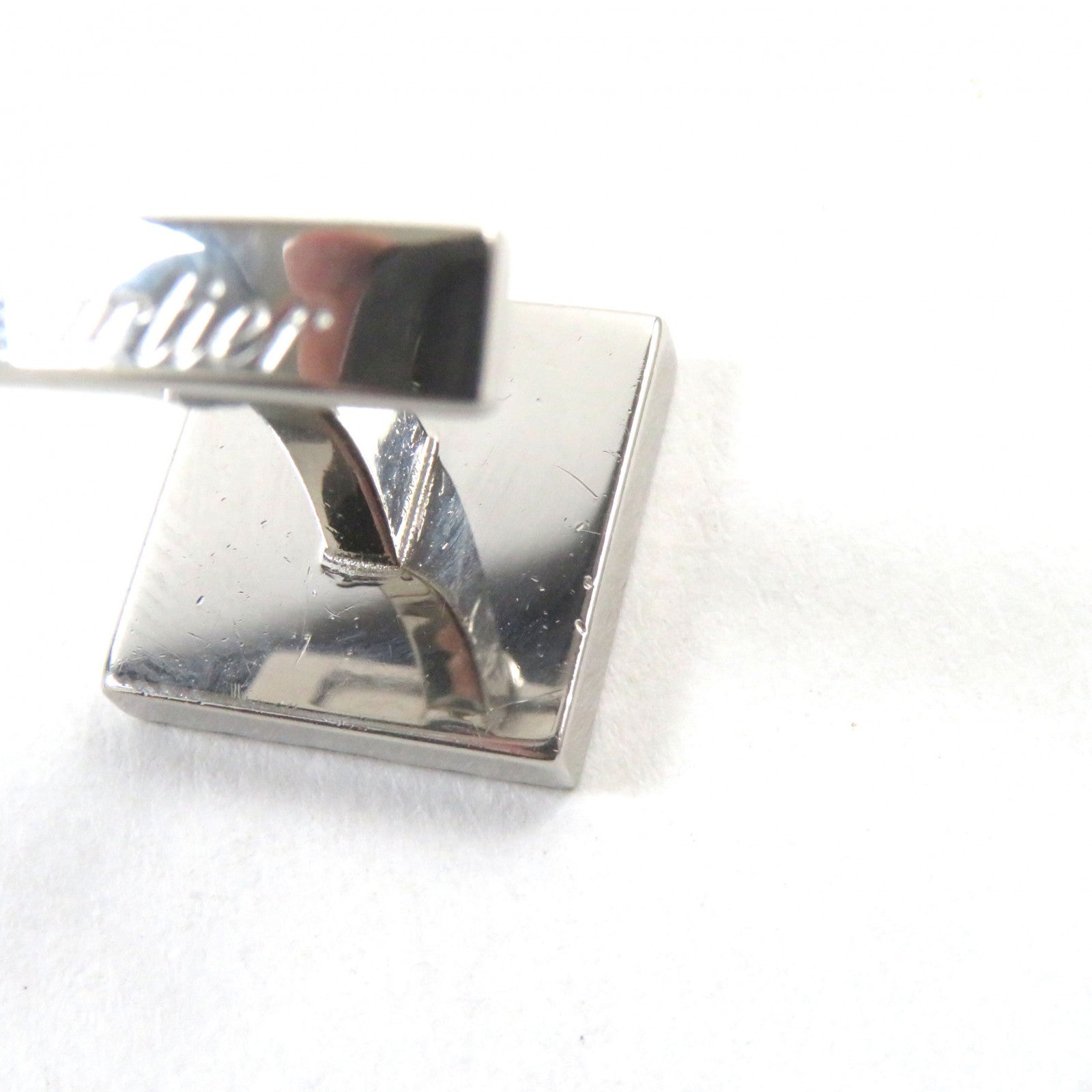 Cartier AG925 Logo Cufflinks Silver France