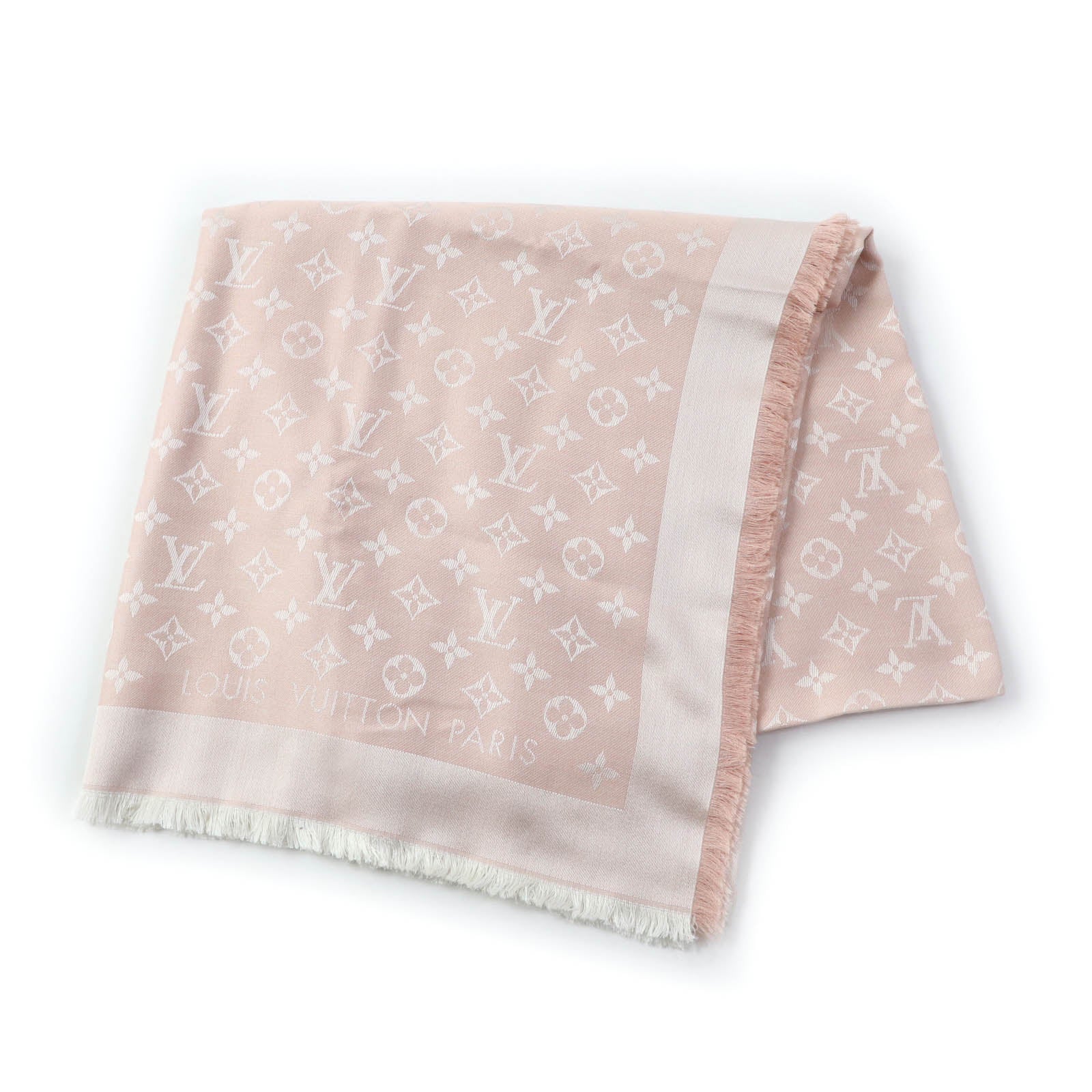 Louis Vuitton Monogram Silk Wool Shawl M72046