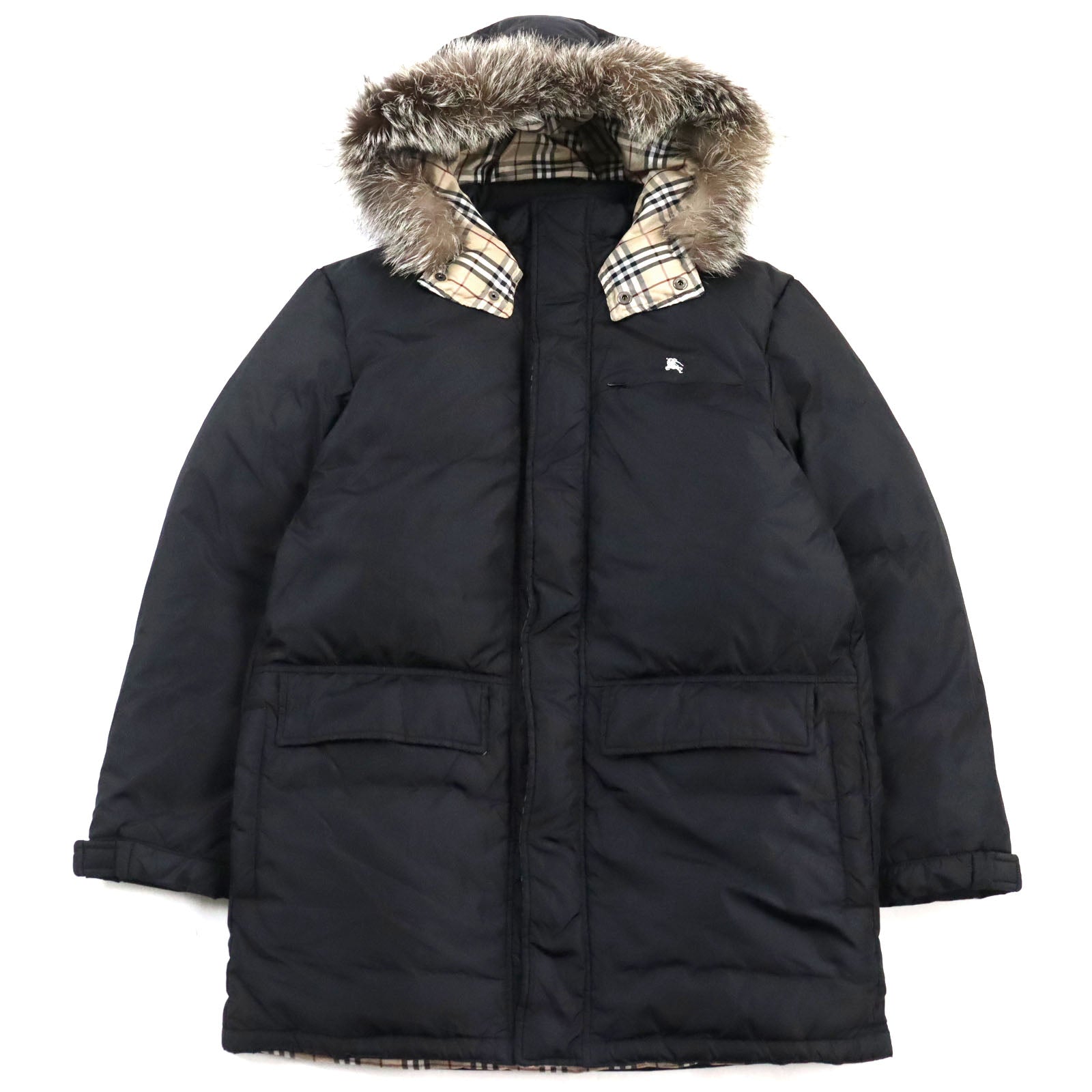 Burberry Nylon Down Jacket Black M